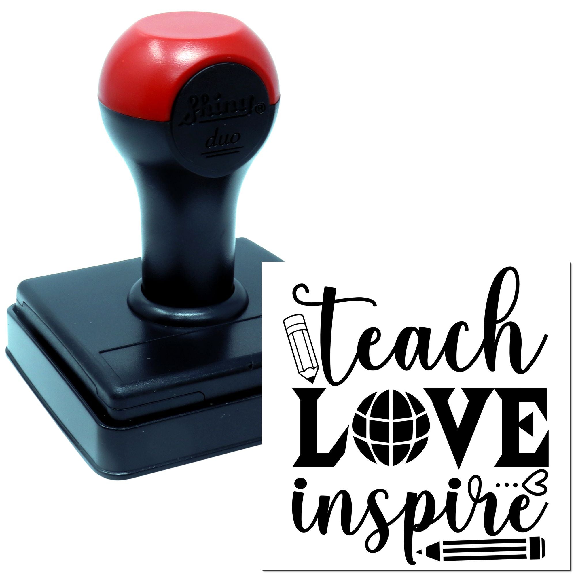 Duo Teaching Love Inspiring Global Classroom Hand Stamp