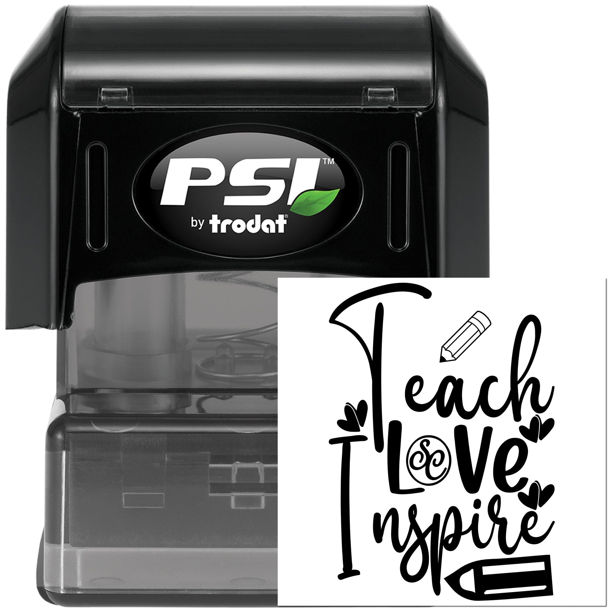 Pre-Inked Teach Love Inspire Paper Craft Stamp