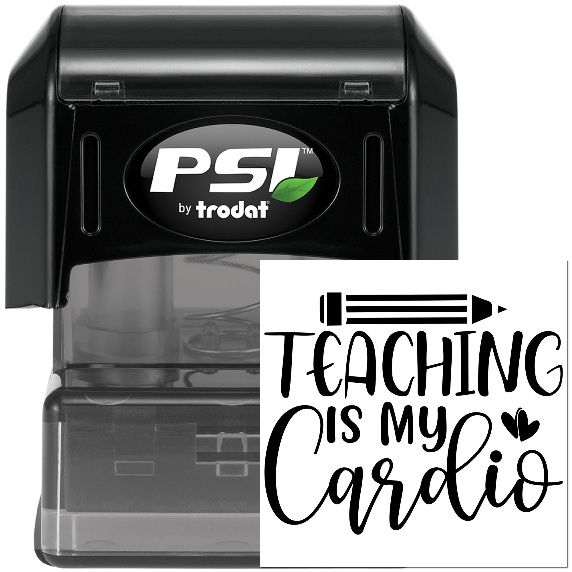 Pre-Inked Teaching Is Cardio Journaling Stamp