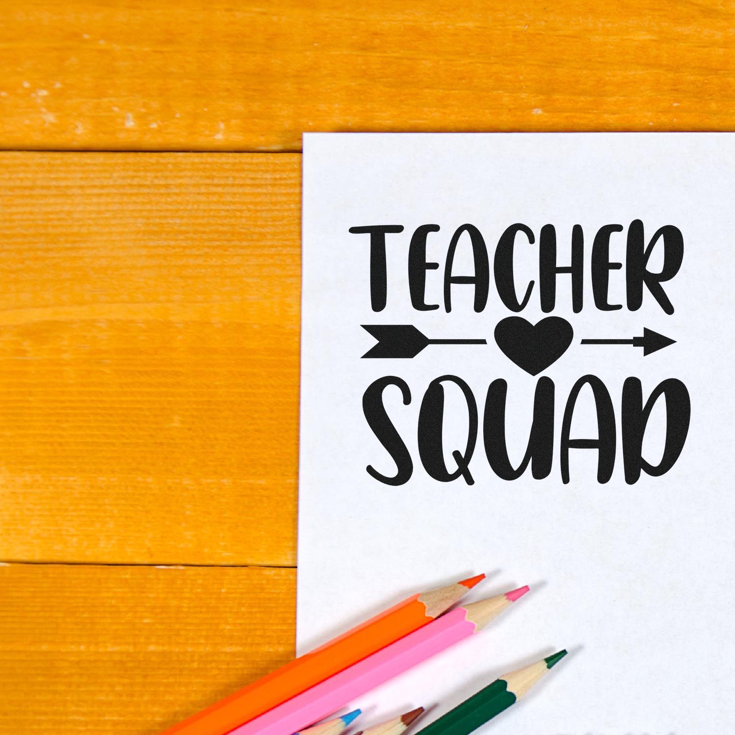 Duo Teacher Squad Heart Arrow Crew Hand Stamp