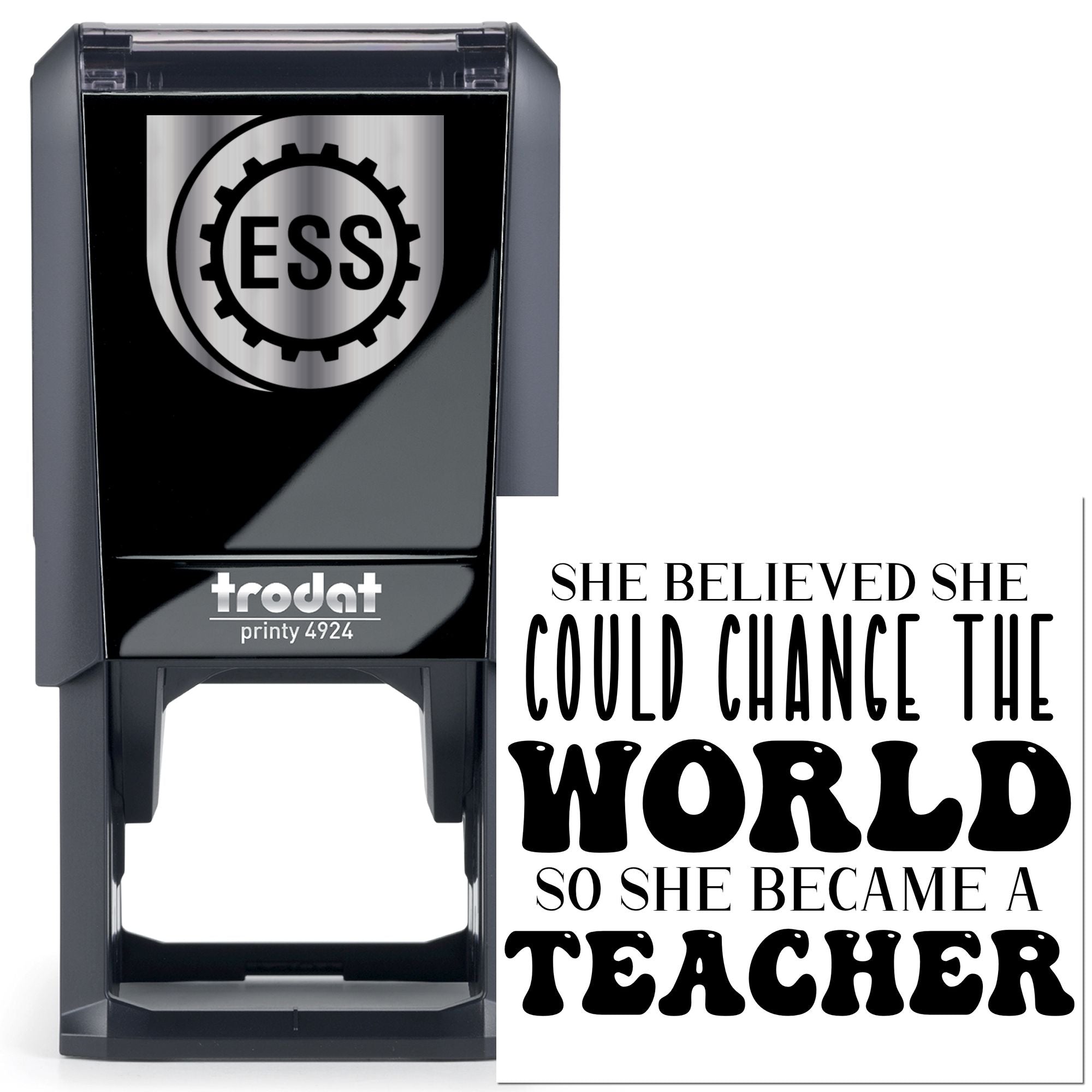 Self-Inking World Changer Note Card Stamp
