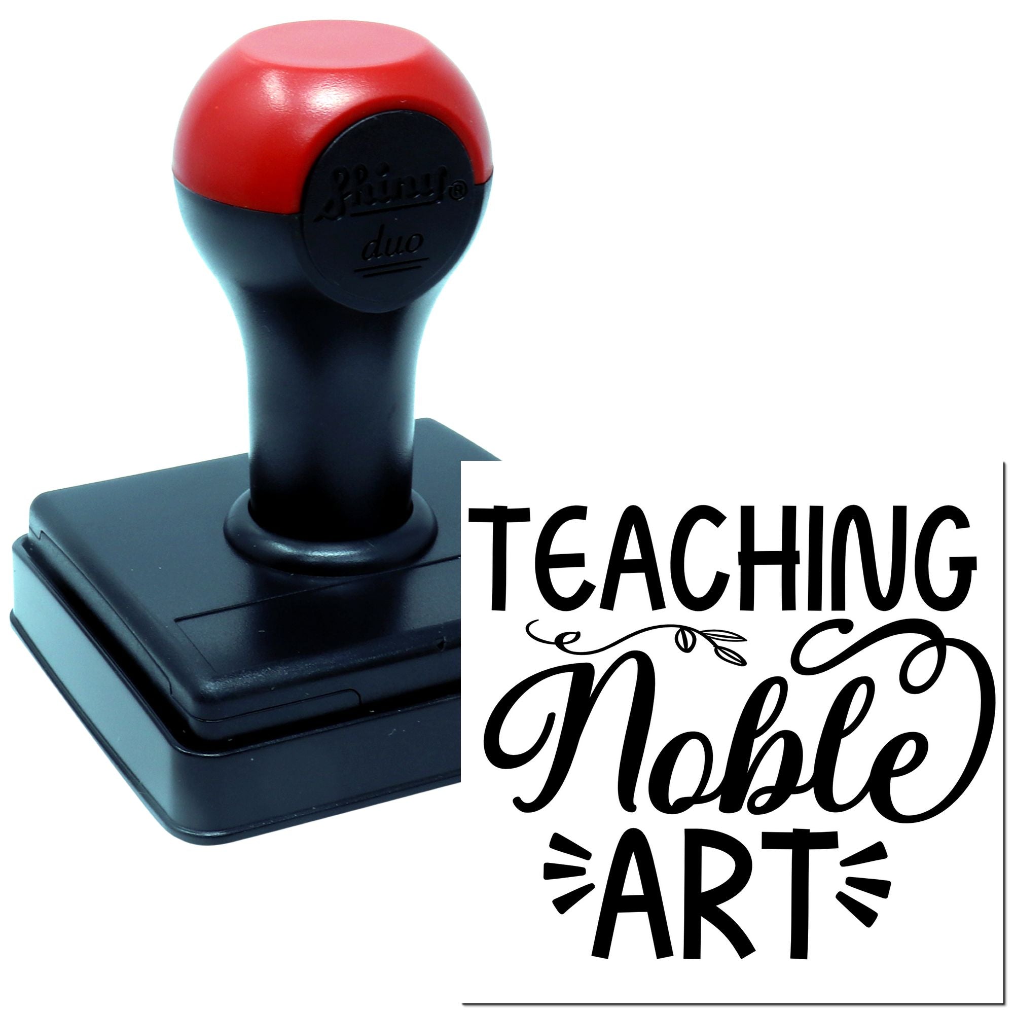 Duo Teaching Noble Art Inspiring Minds Hand Stamp