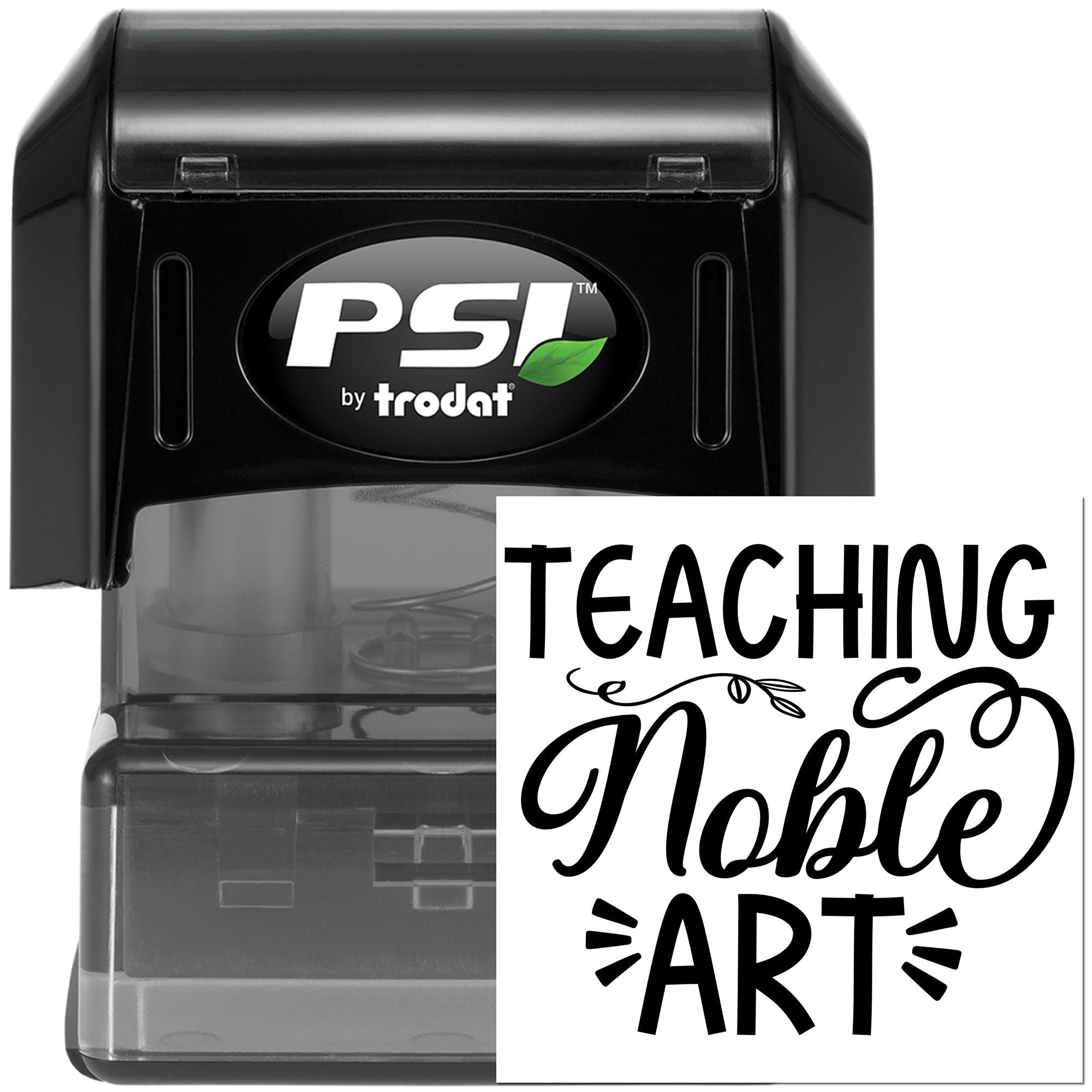 Pre-Inked Teaching Noble Art Note Card Stamp