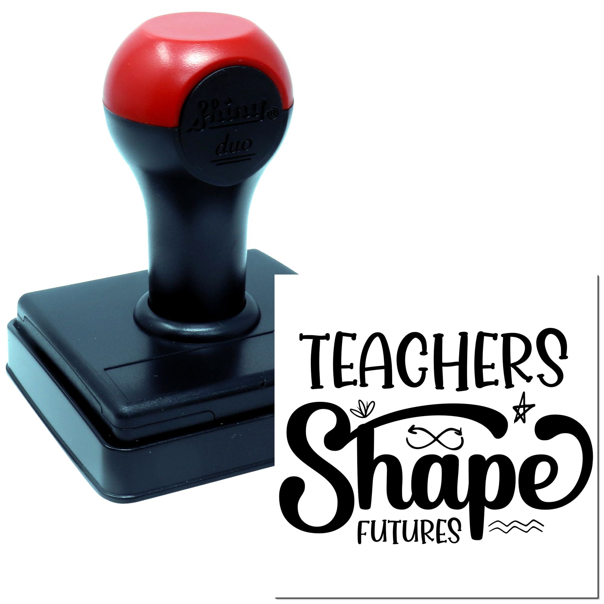 Duo Inspiring Teachers Shape Bright Futures Hand Stamp