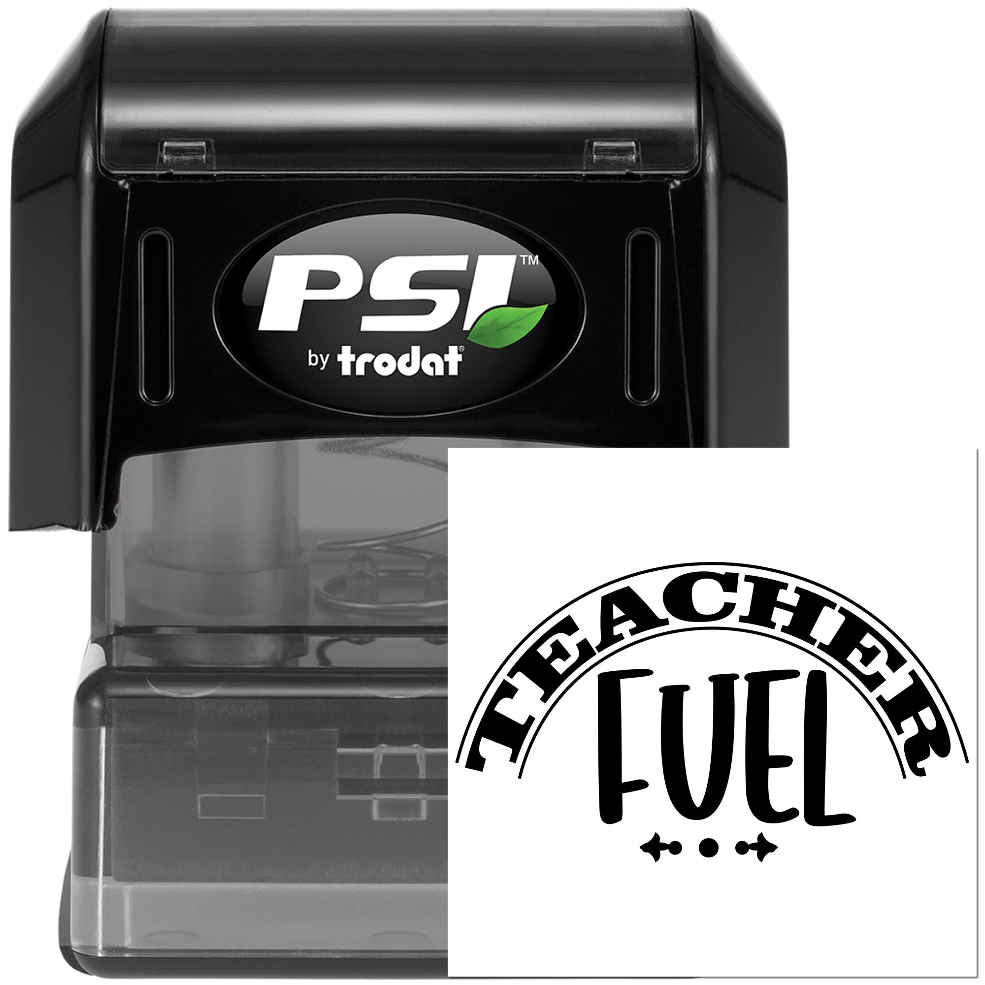 Pre-Inked Teacher Fuel Logo Craft Stamp