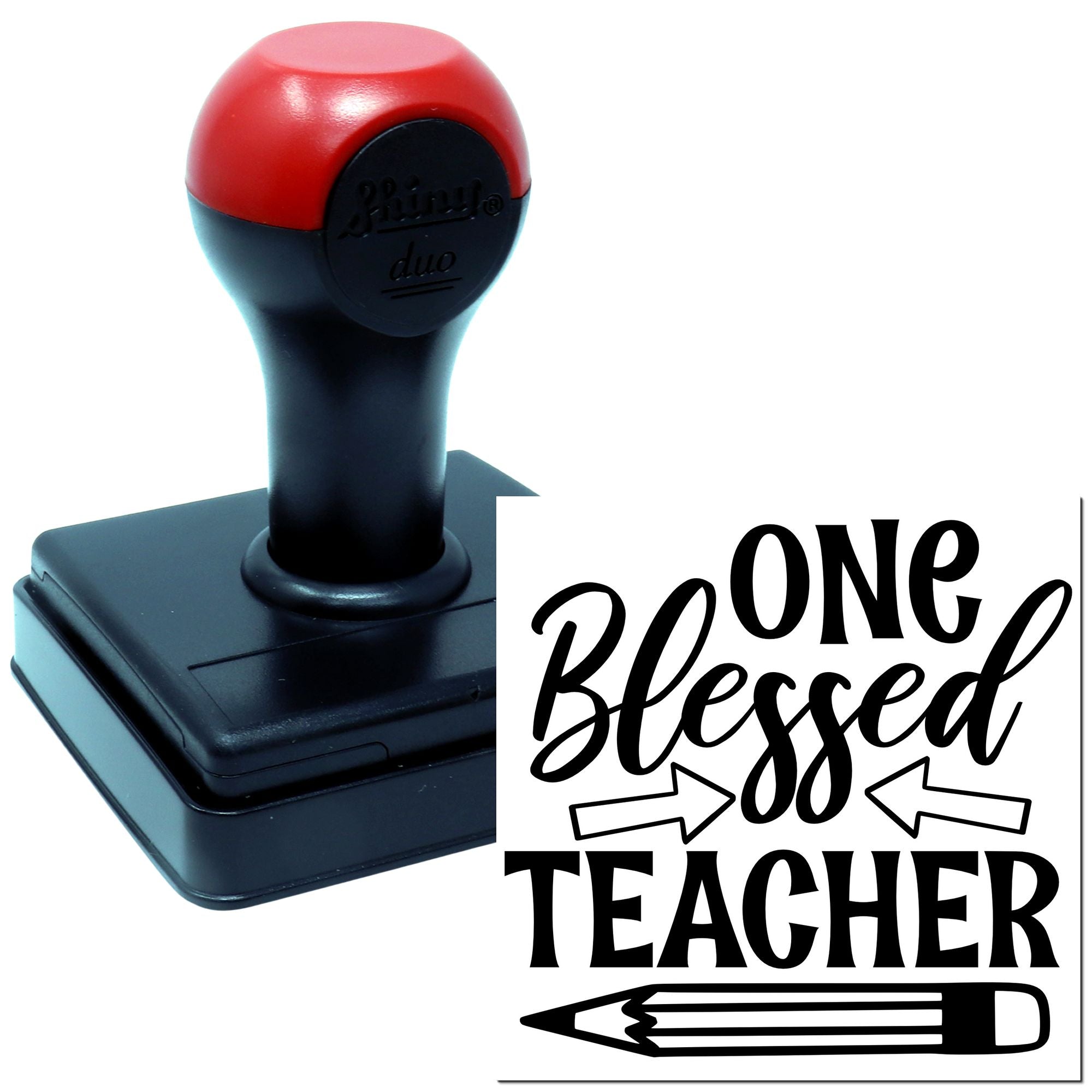 Duo One Blessed Teacher With Arrows Hand Stamp