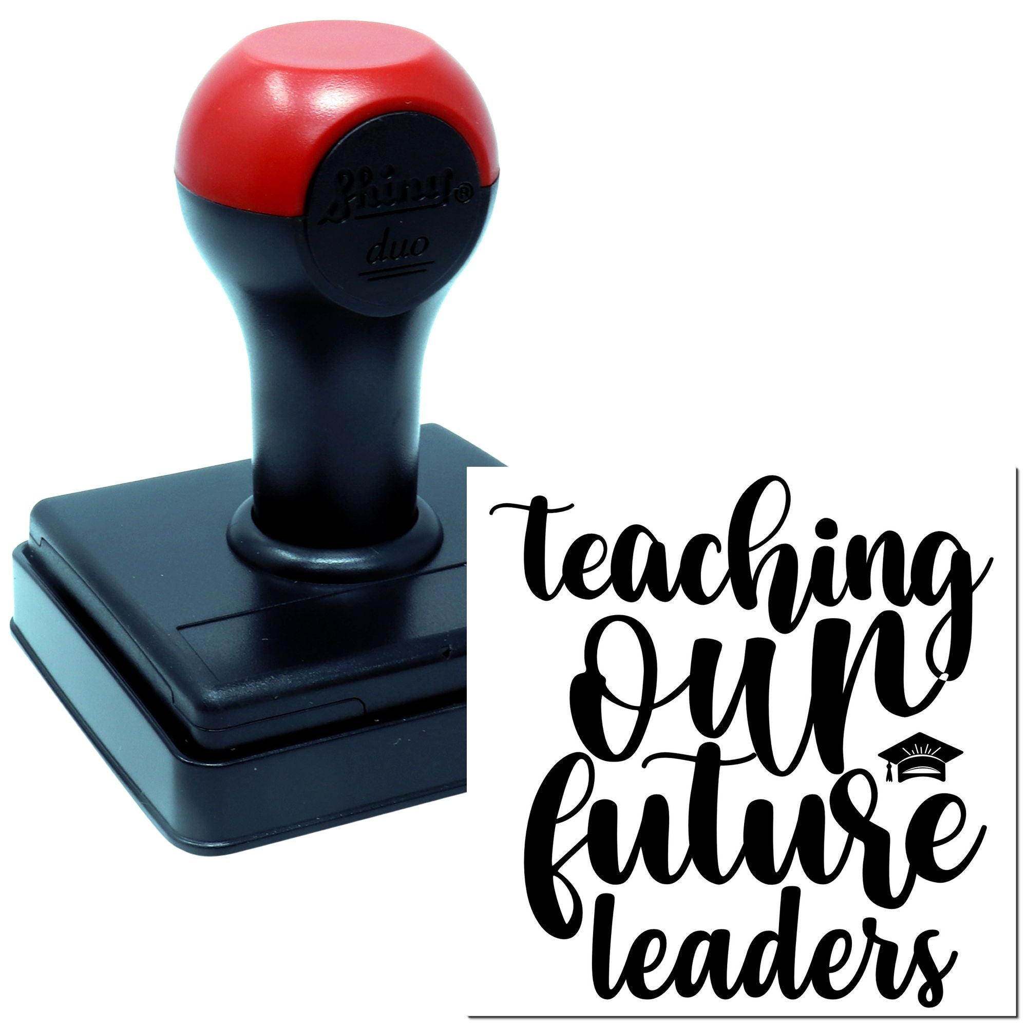 Duo Educating Tomorrow's Bright Future Leaders Hand Stamp