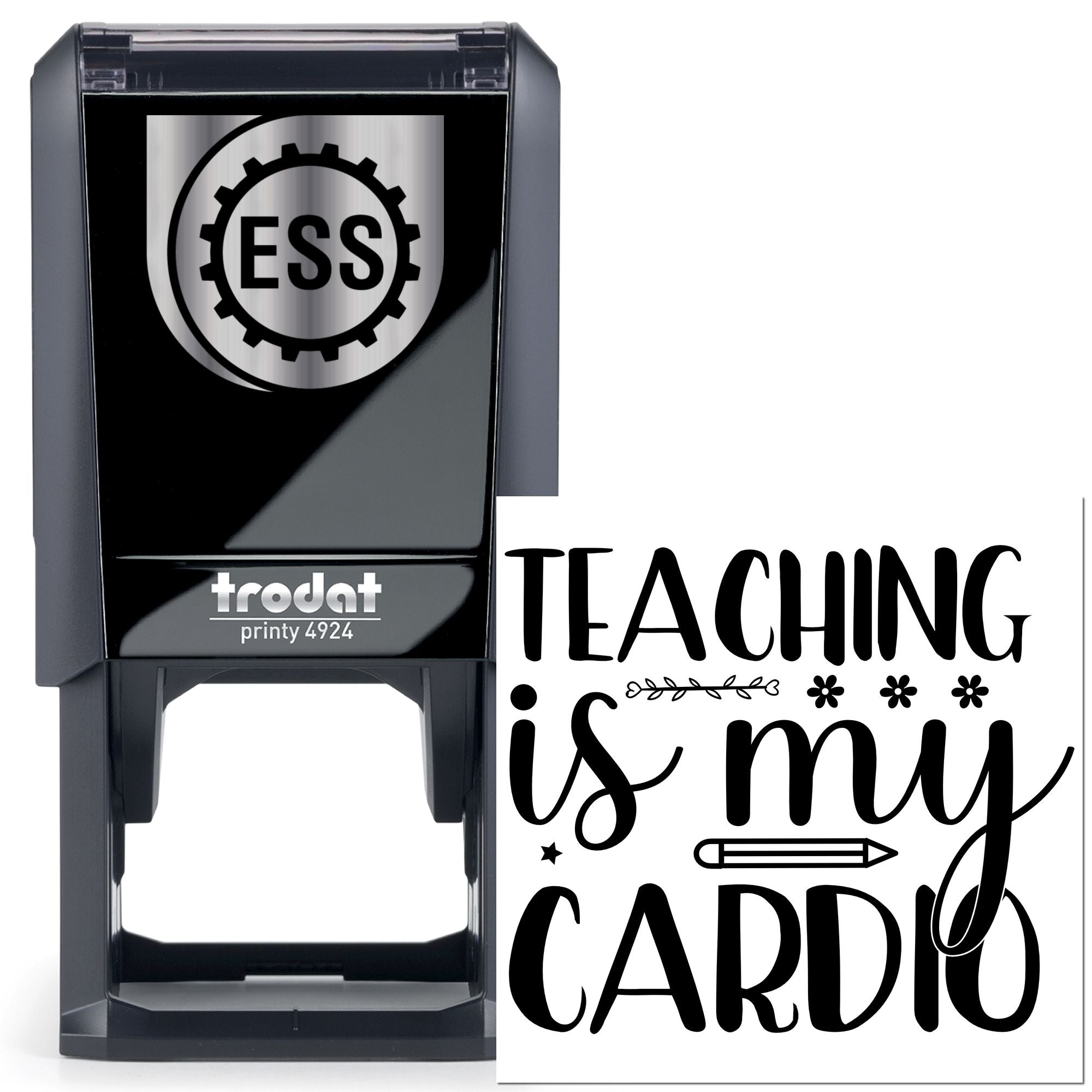 Self-Inking Teaching Cardio Postcard Stamp