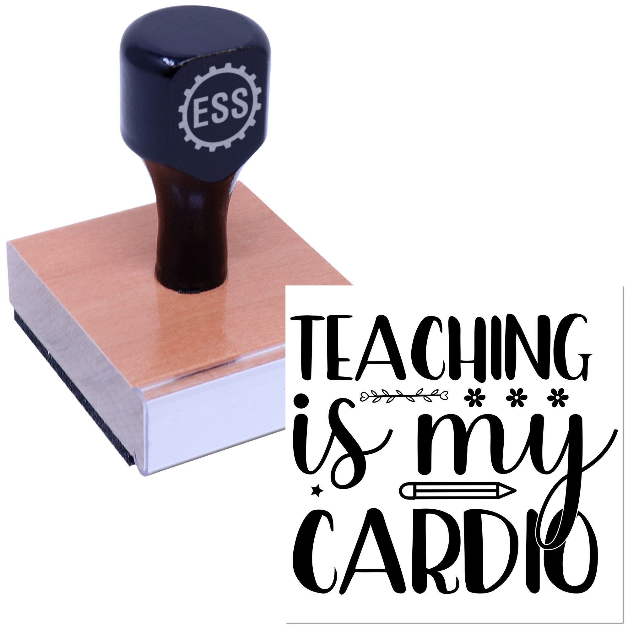 Chalkboard Sweat Session Tag Rubber Stamp