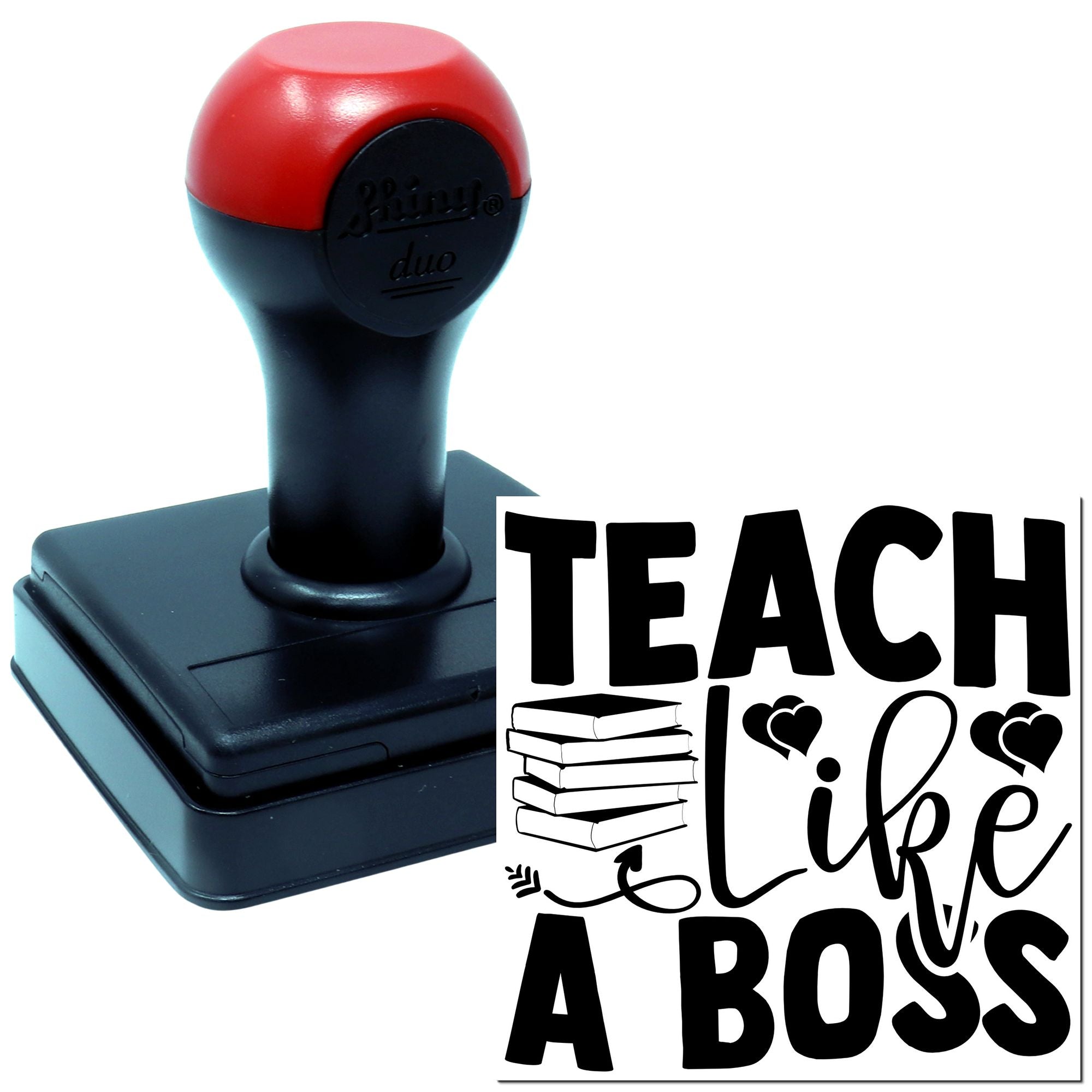 Duo Teach Like A Boss Graphic Hand Stamp