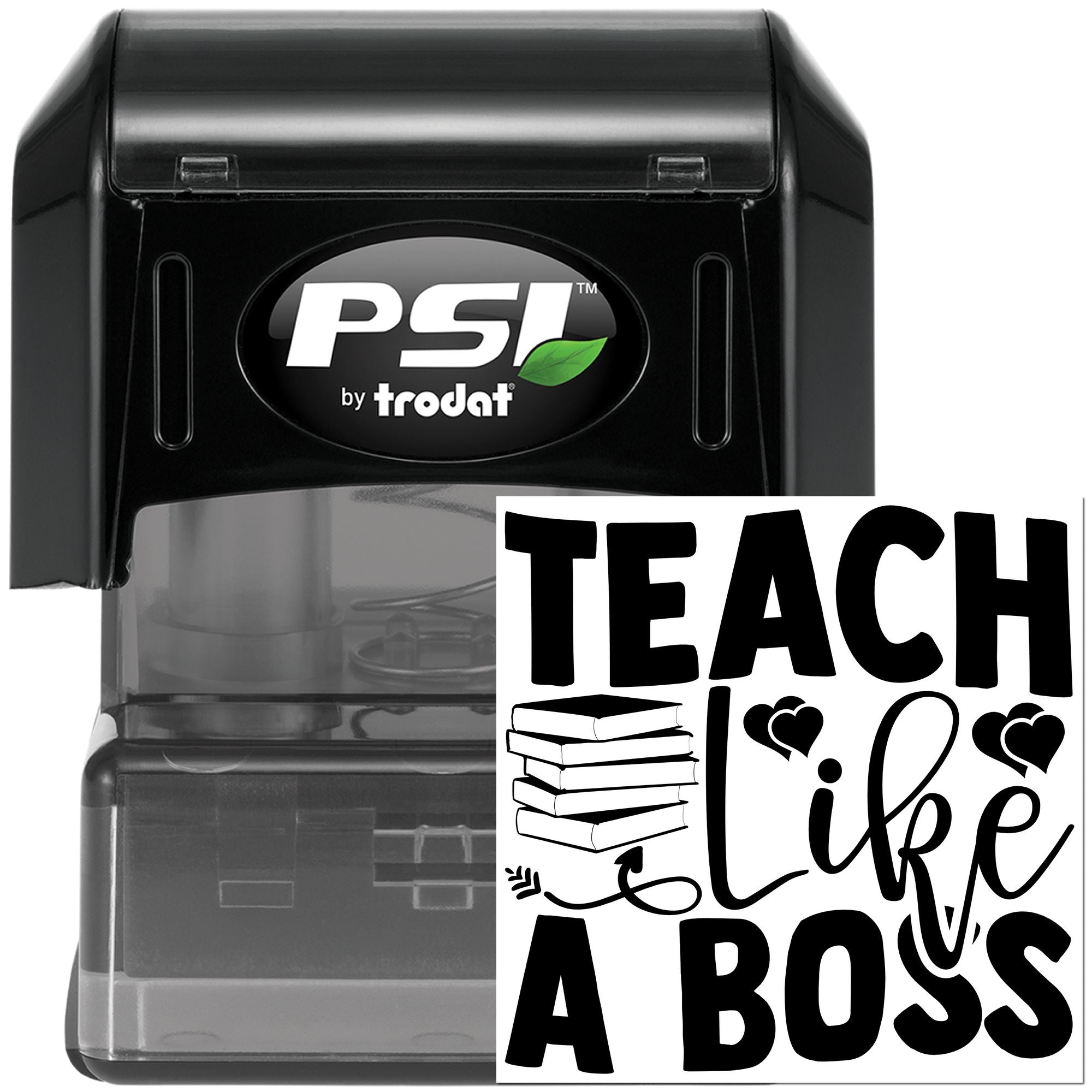 Pre-Inked Teach Like Boss Mini Card Stamp