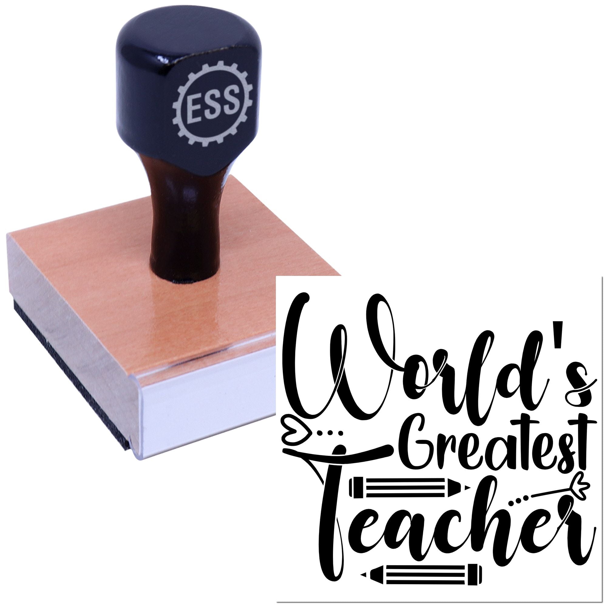 World’S Greatest Teacher Craft Rubber Stamp
