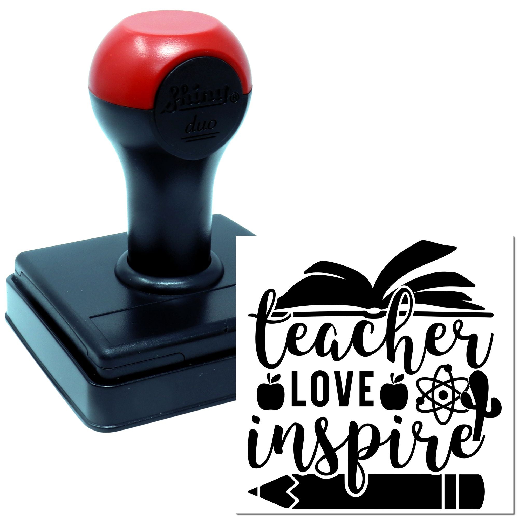 Duo Teacher Love Inspires Curiosity Everyday Hand Stamp