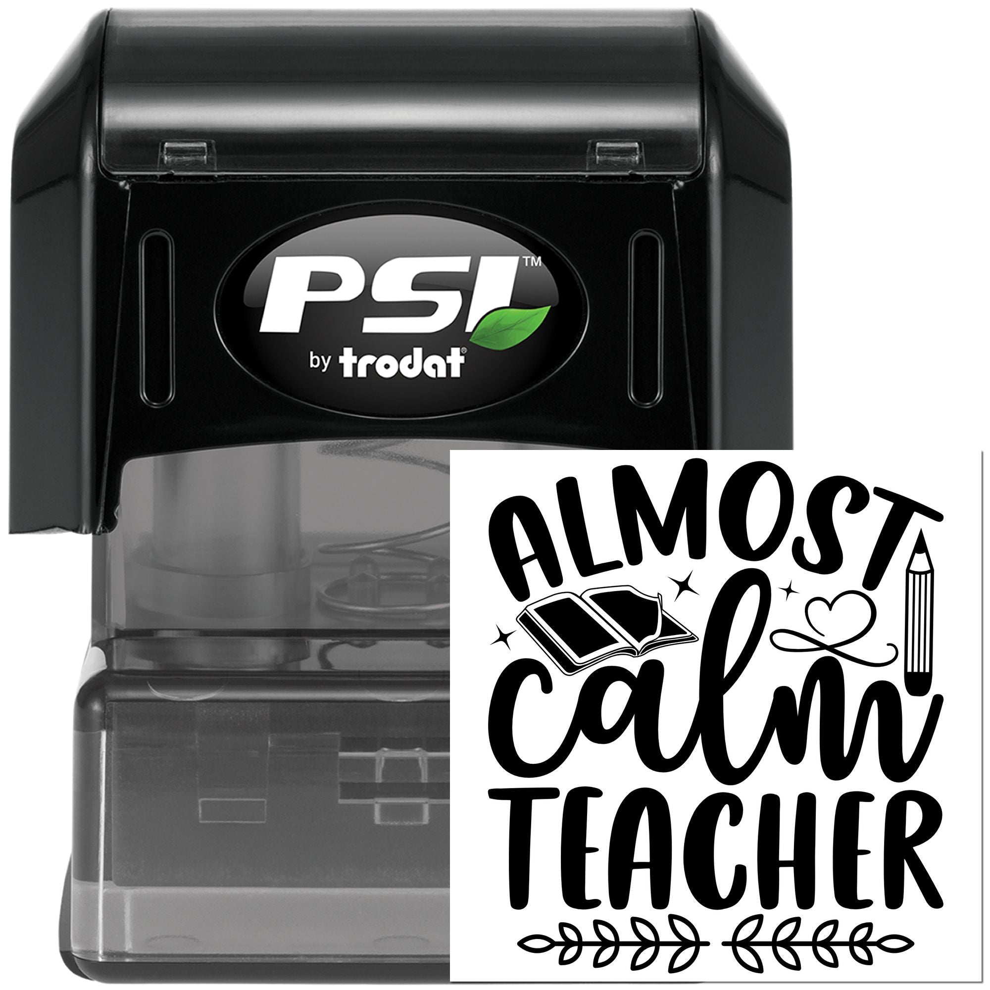 Pre-Inked Almost Calm Teacher Party Favor Stamp