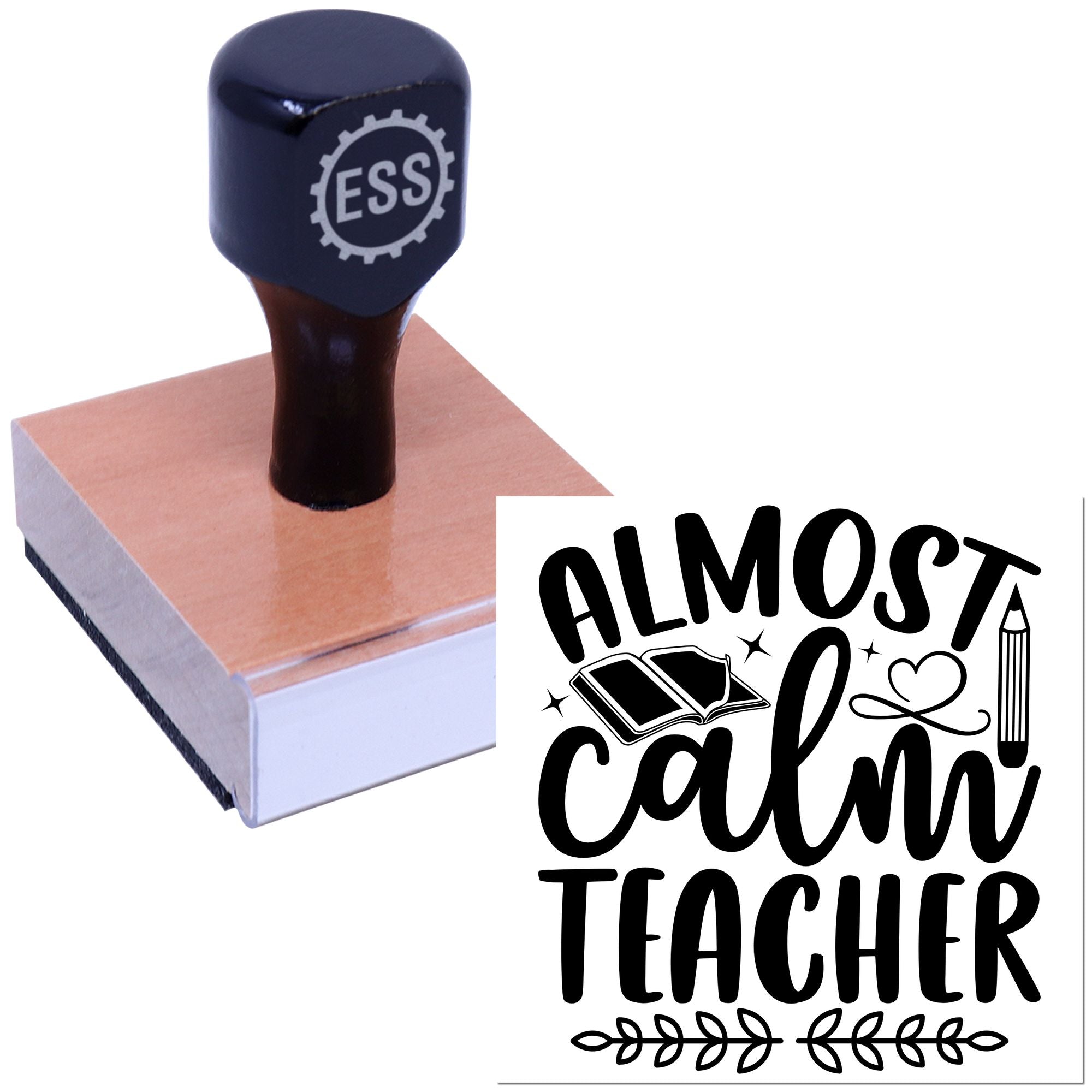 Almost Zen Educator Scrapbooking Rubber Stamp