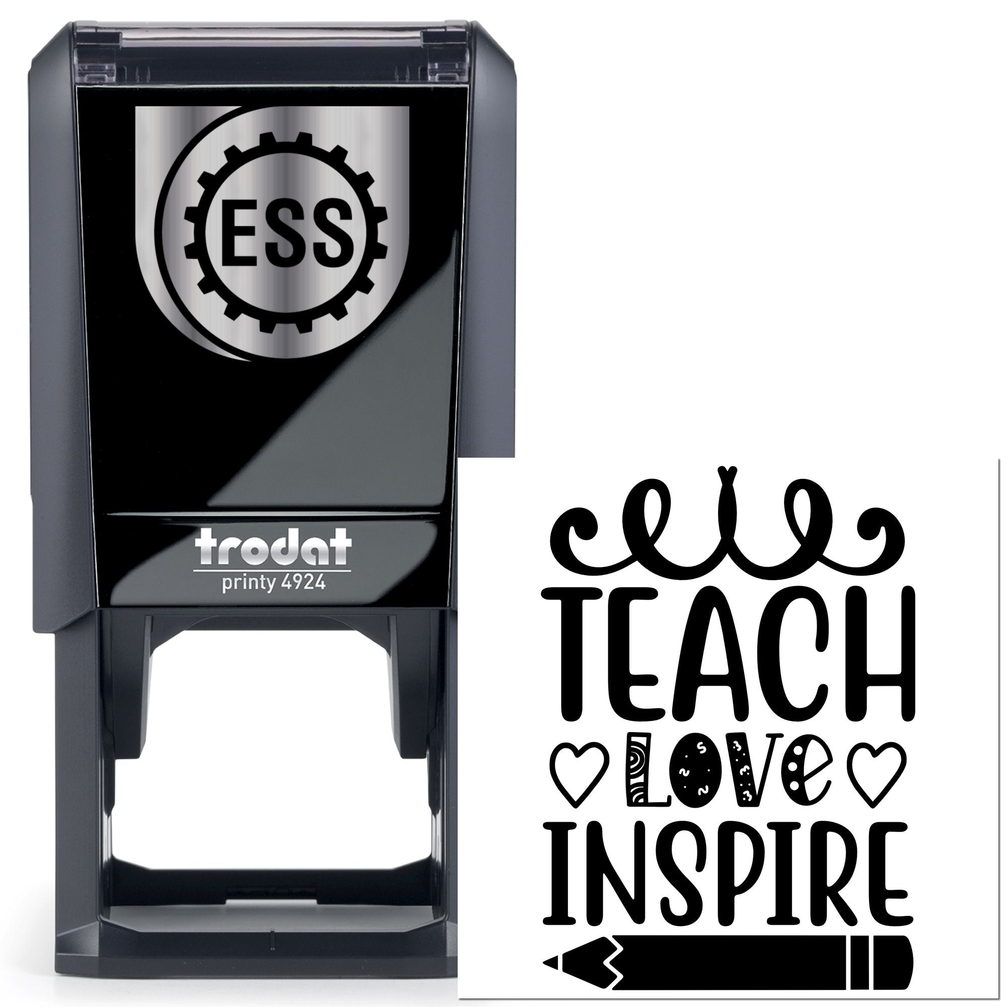 Self-Inking Teach Inspire Scrapbooking Stamp