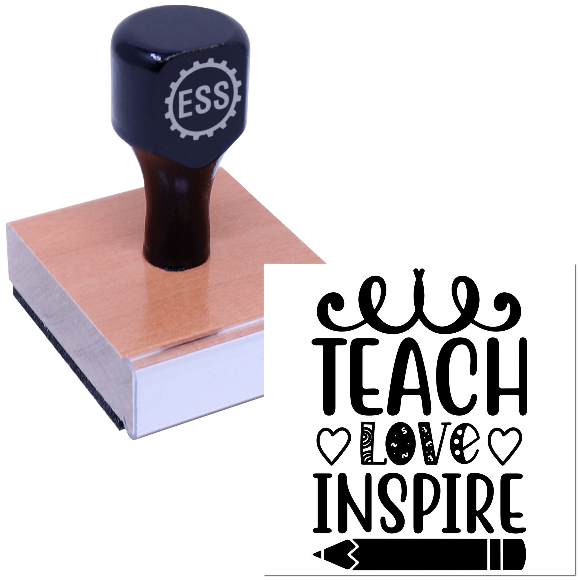 Heartfelt Classroom Inspiration Crafting Rubber Stamp