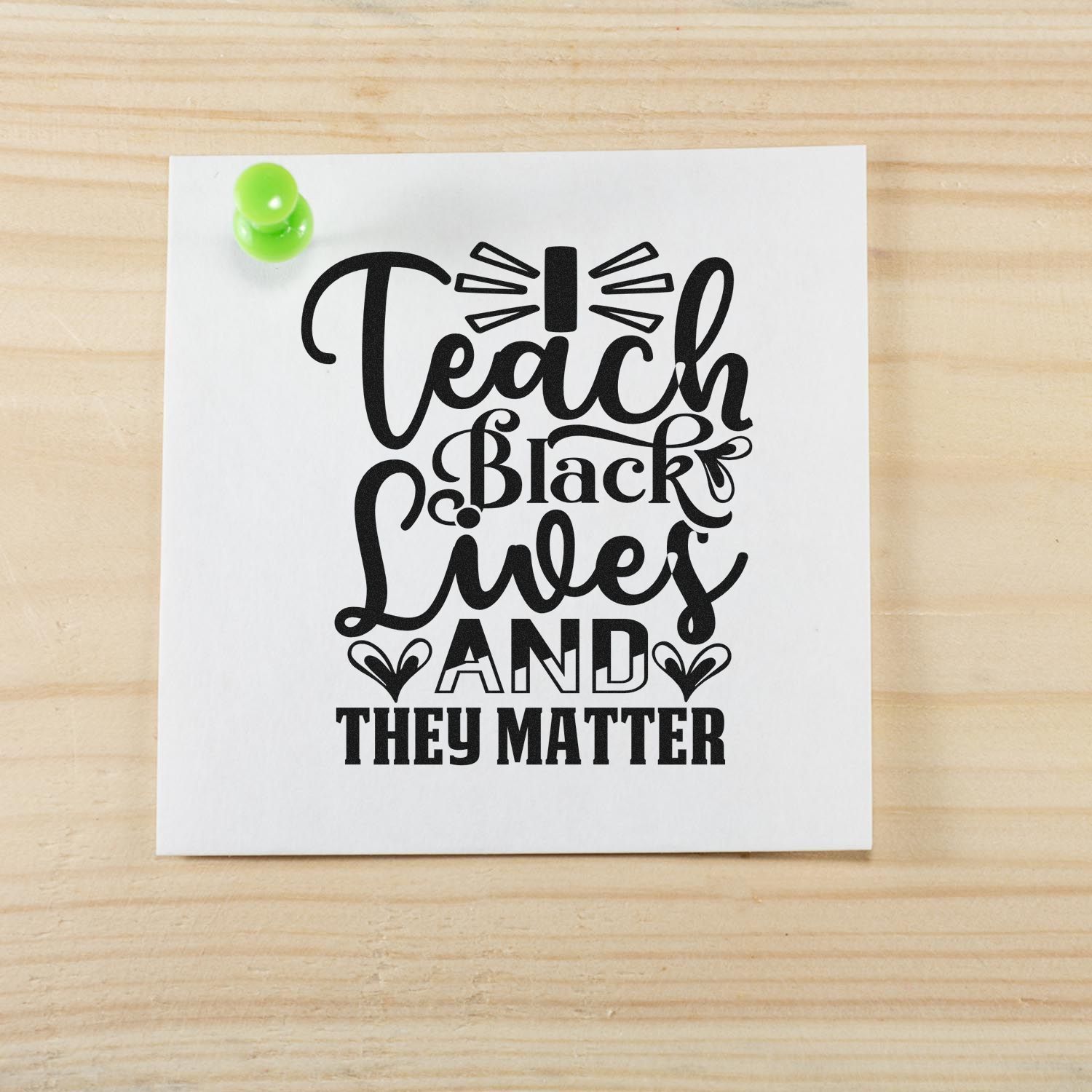 Duo Teach Black Lives Matter Today Hand Stamp