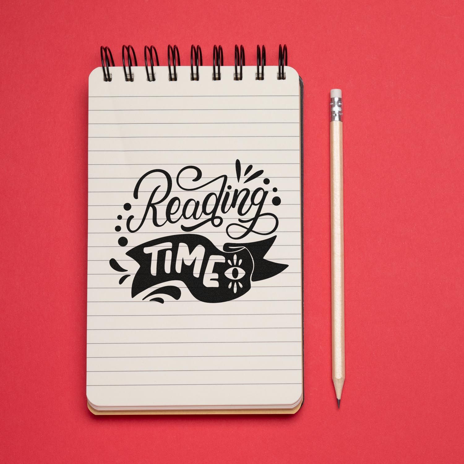 Pre-Inked Reading Time Logo Crafting Stamp