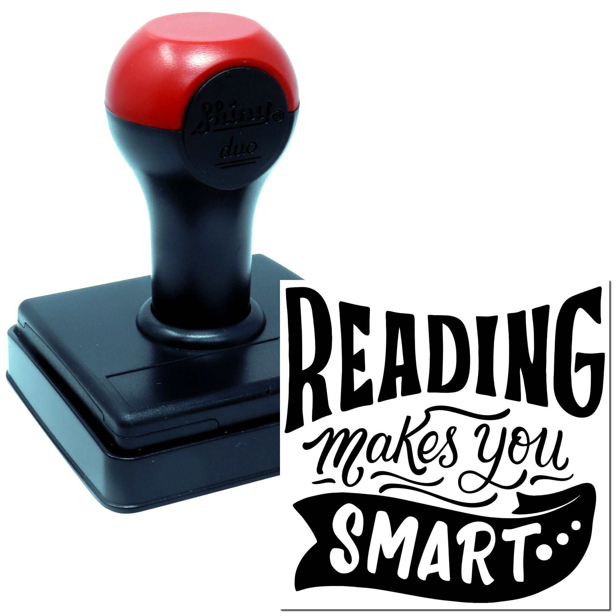 Duo Stylish Reading Makes You Smart Hand Stamp | Engineer Seal Stamps