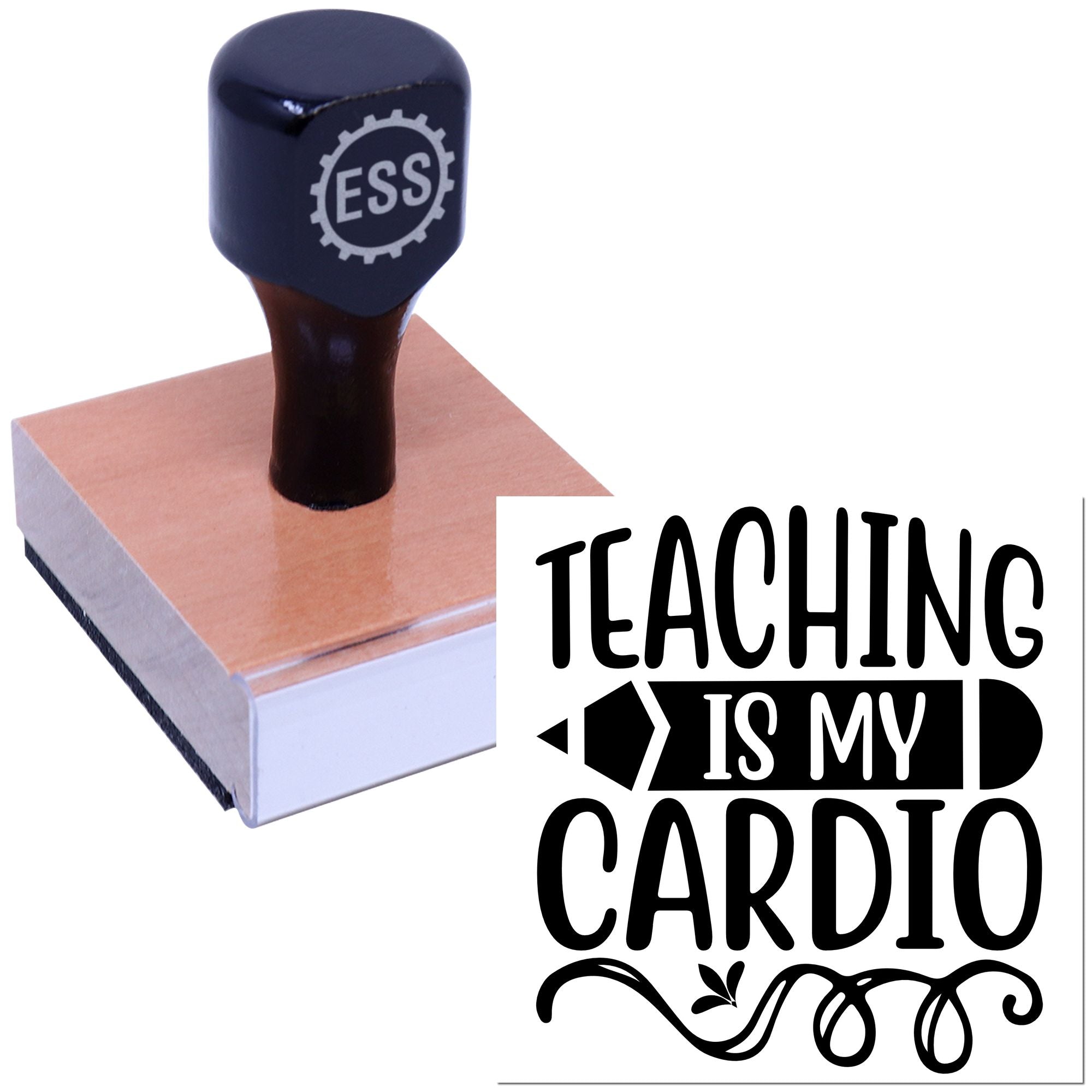 Pencil Powered Cardio Cardmaking Rubber Stamp