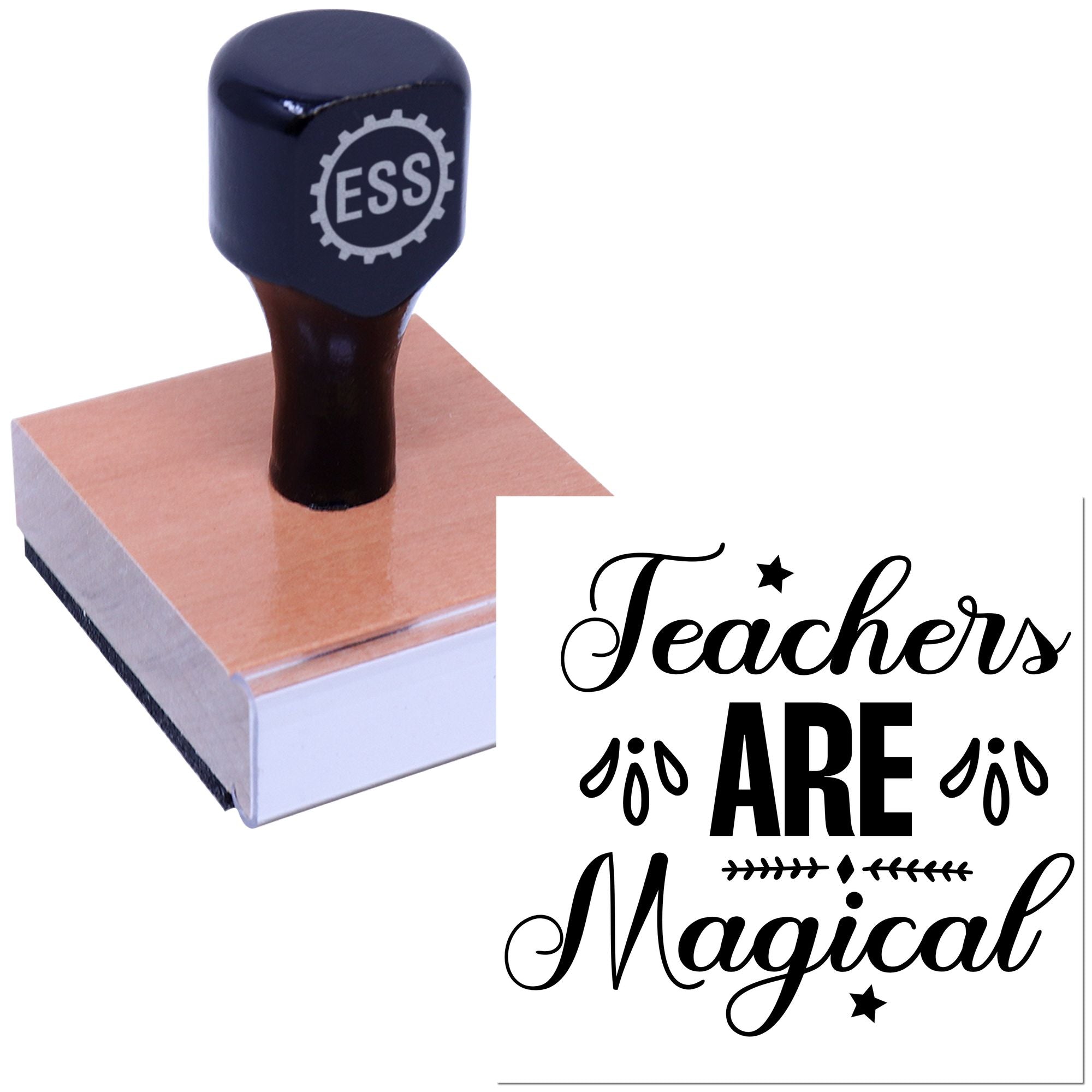 Magic In Teaching Greeting Card Rubber Stamp