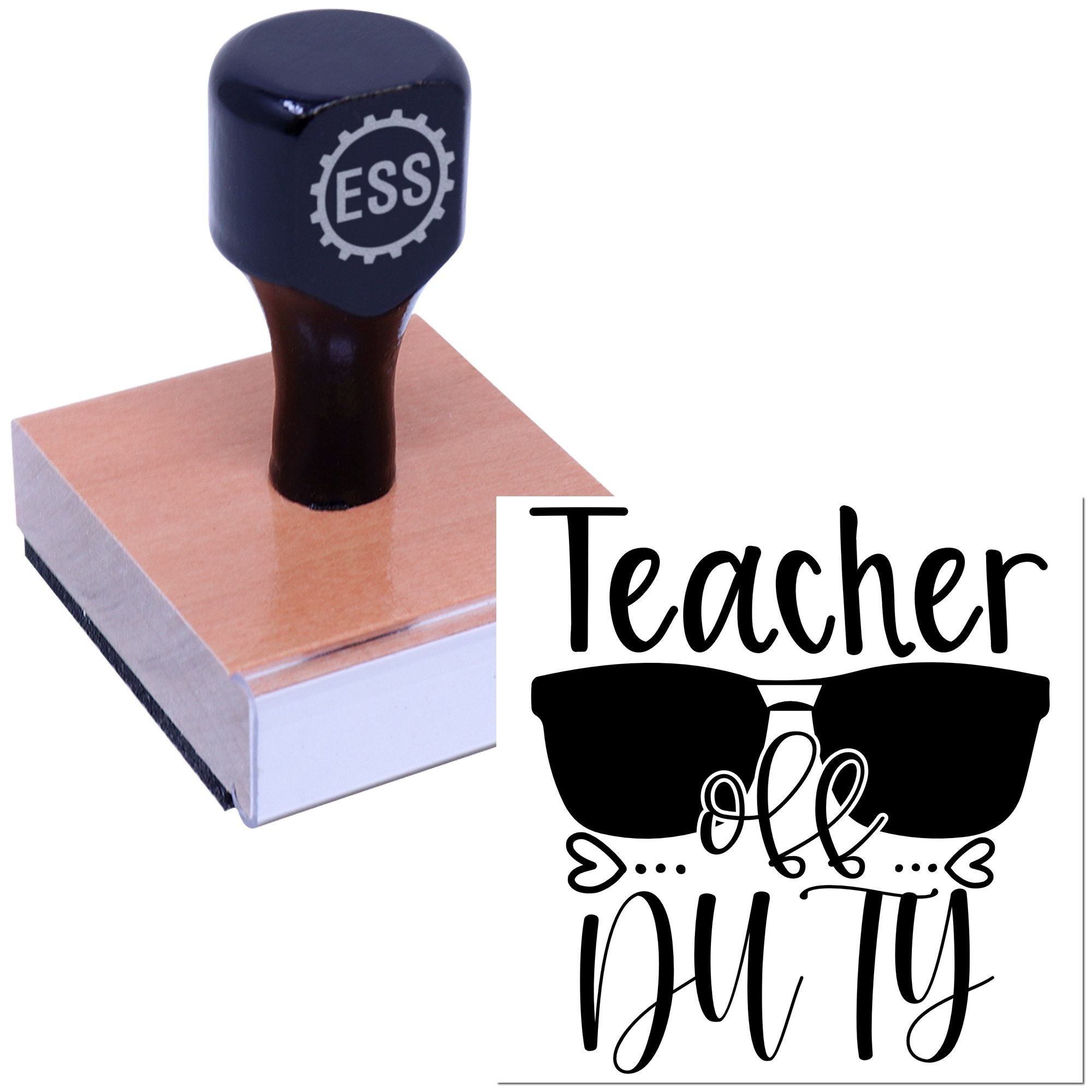 Chilled Out Educator Note Card Rubber Stamp