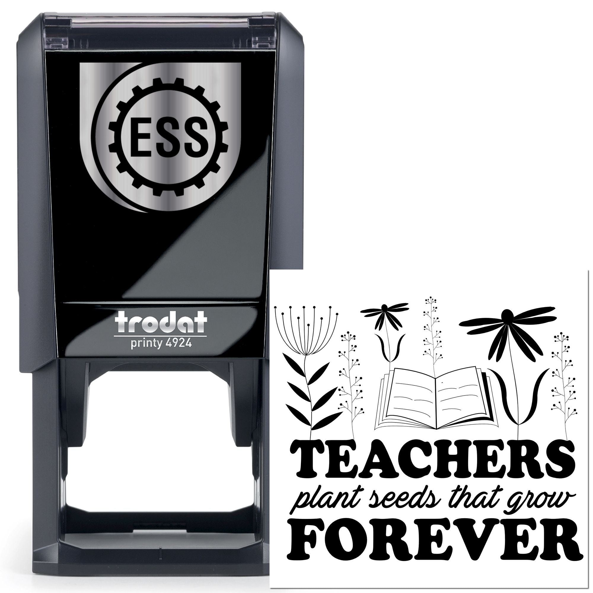 Self-Inking Teacher Forever Note Card Stamp