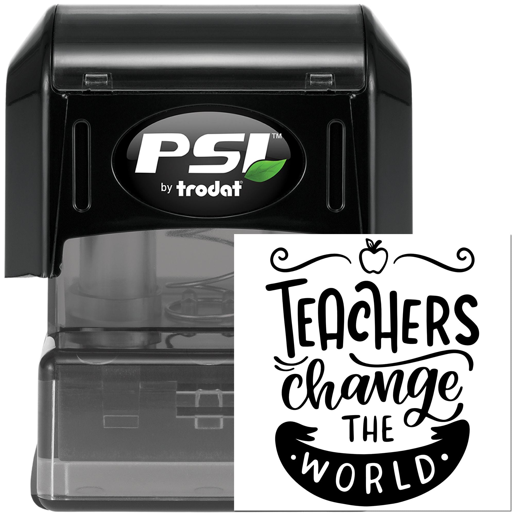 Pre-Inked Teachers Change World Greeting Card Stamp
