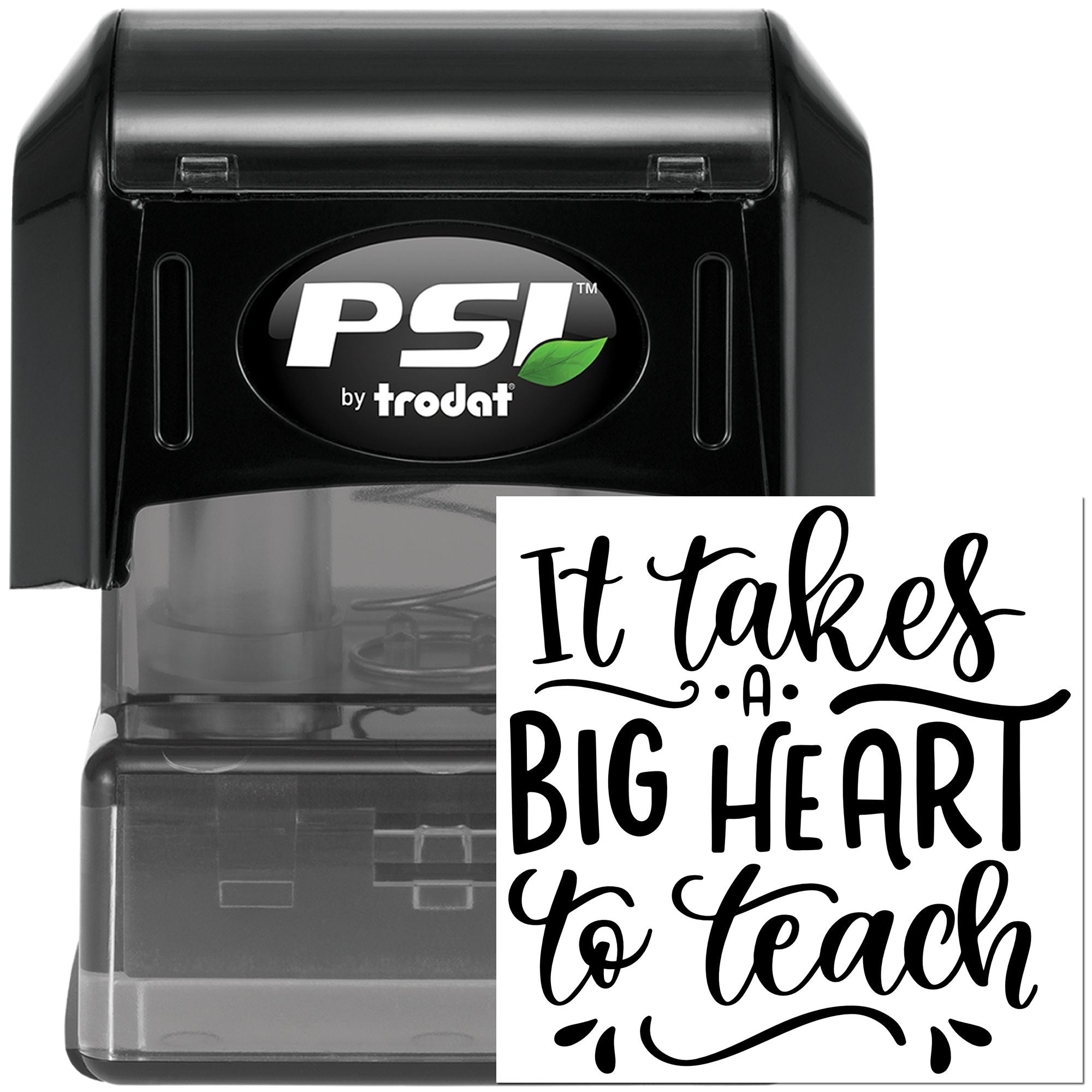 Pre-Inked Big Heart Teacher Note Card Stamp