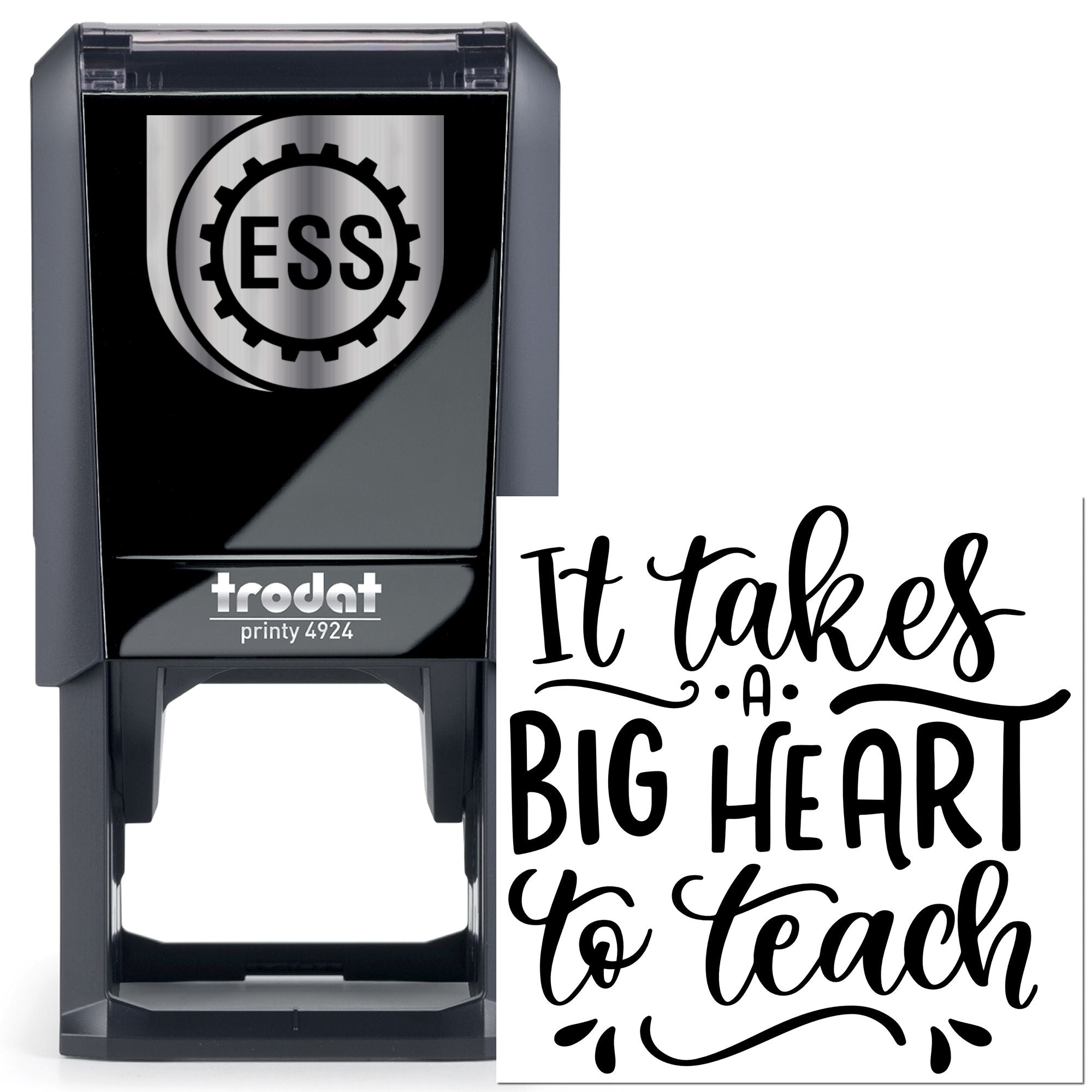 Self-Inking Big Heart Postcard Stamp