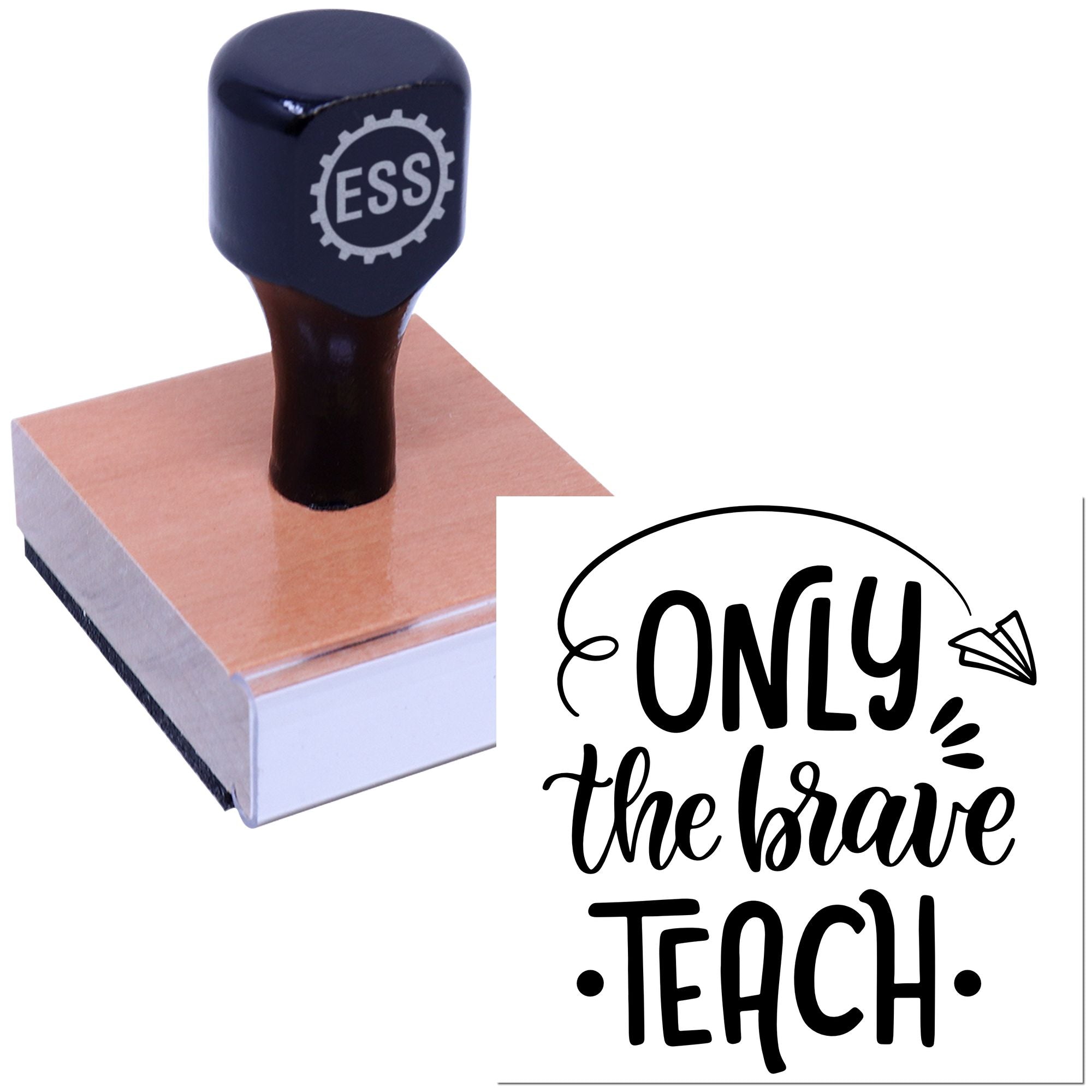 Courage Ignites Education Favor Tag Rubber Stamp