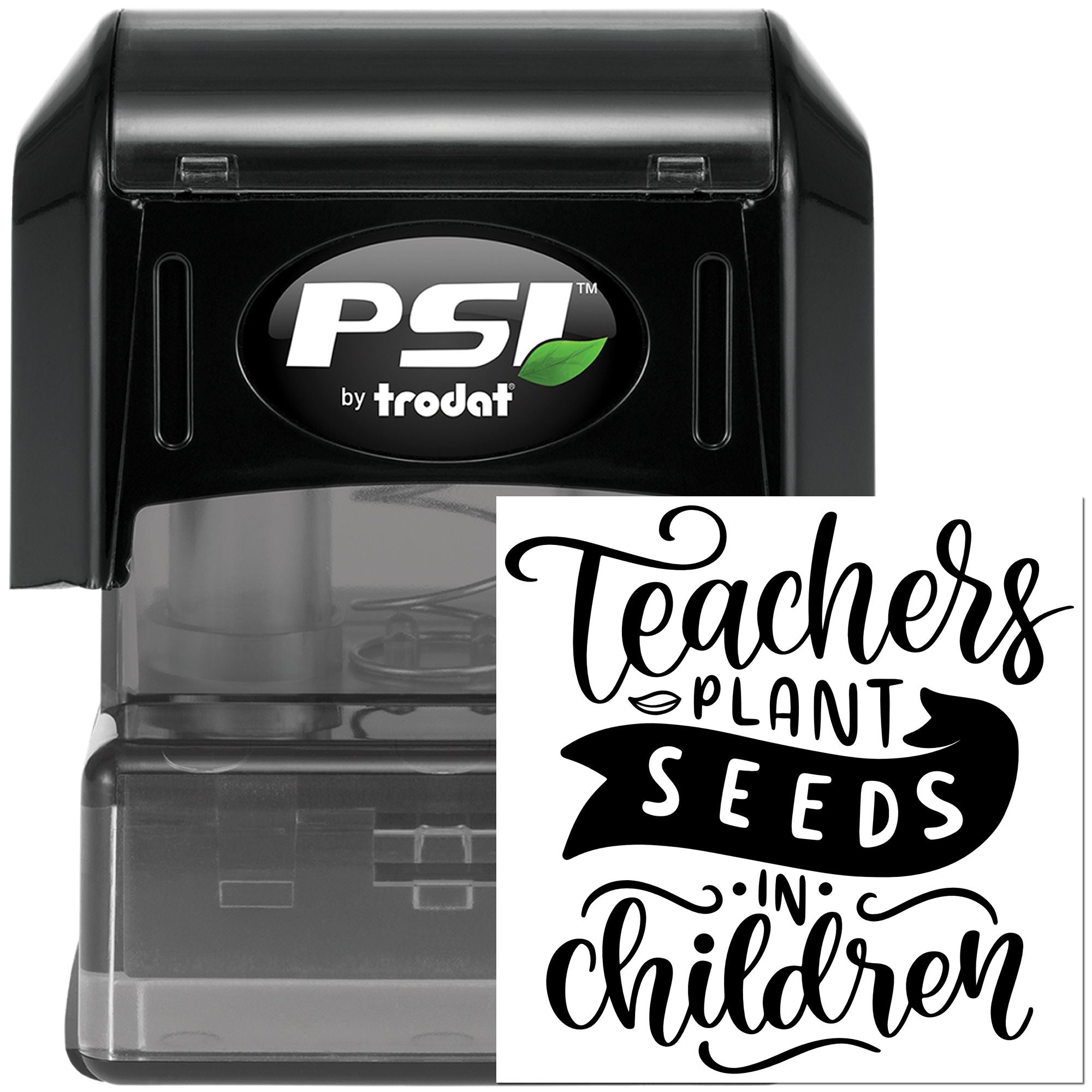 Pre-Inked Teachers Plant Seeds Postcard Stamp