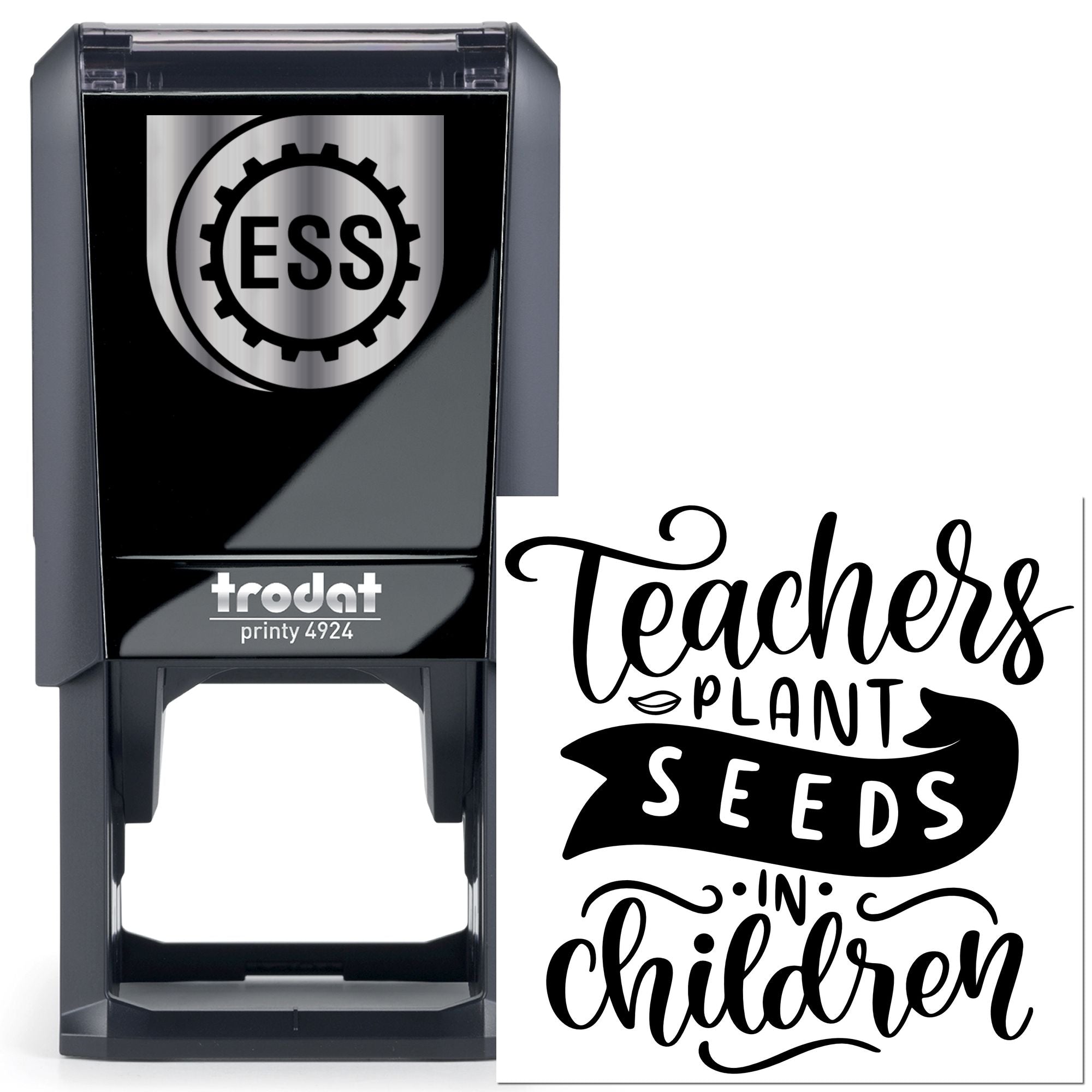 Self-Inking Plant Seeds Favor Tag Stamp