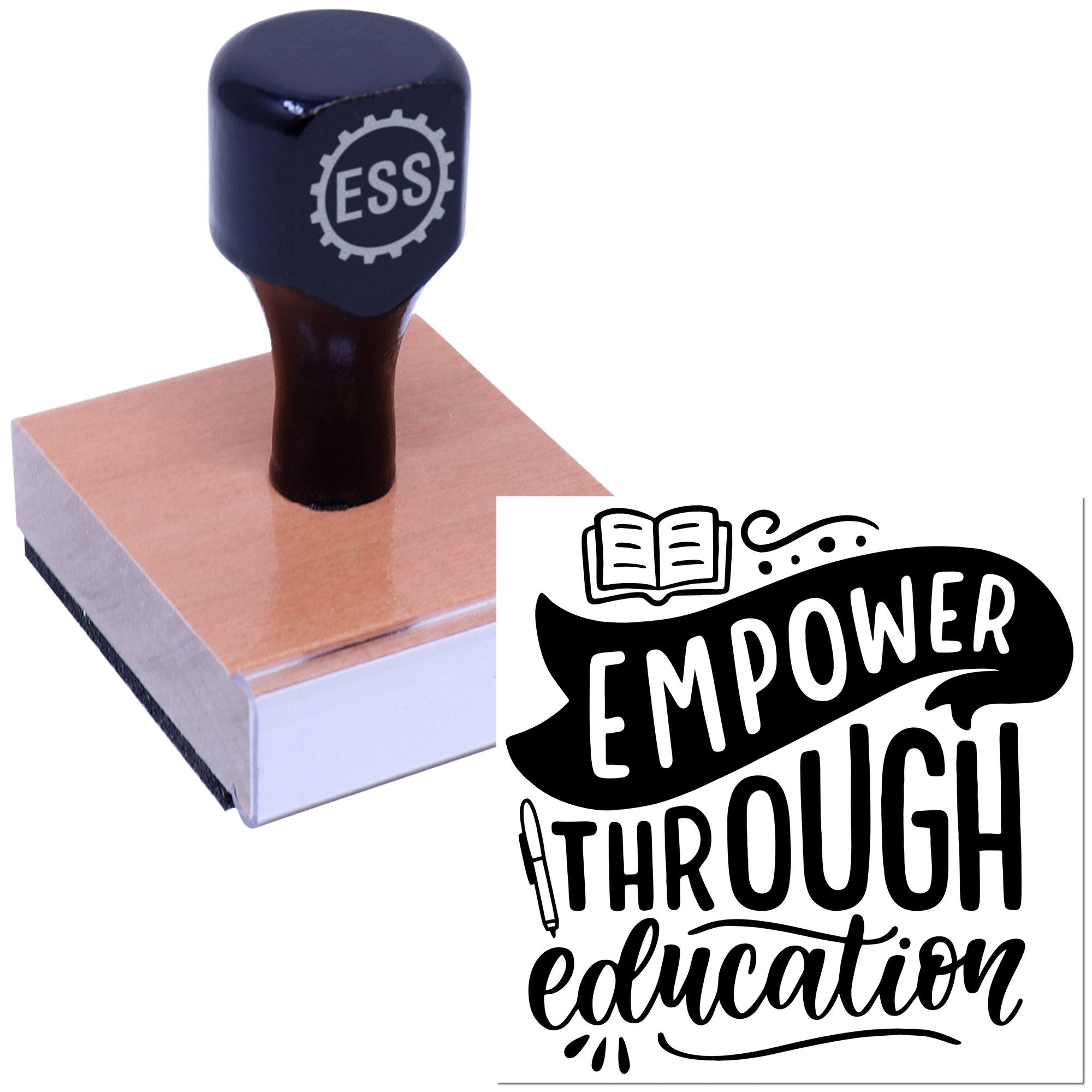 Empower Through Learning Craft Rubber Stamp