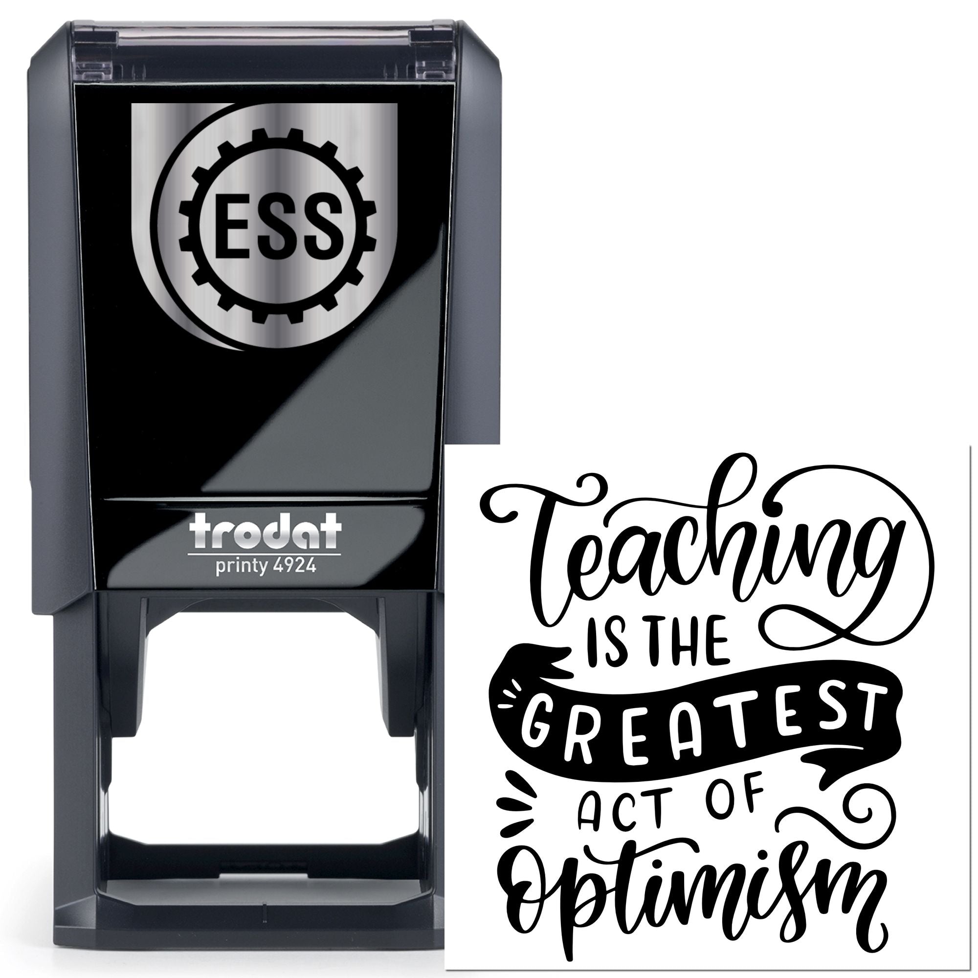 Self-Inking Optimistic Teaching Scrapbook Stamp