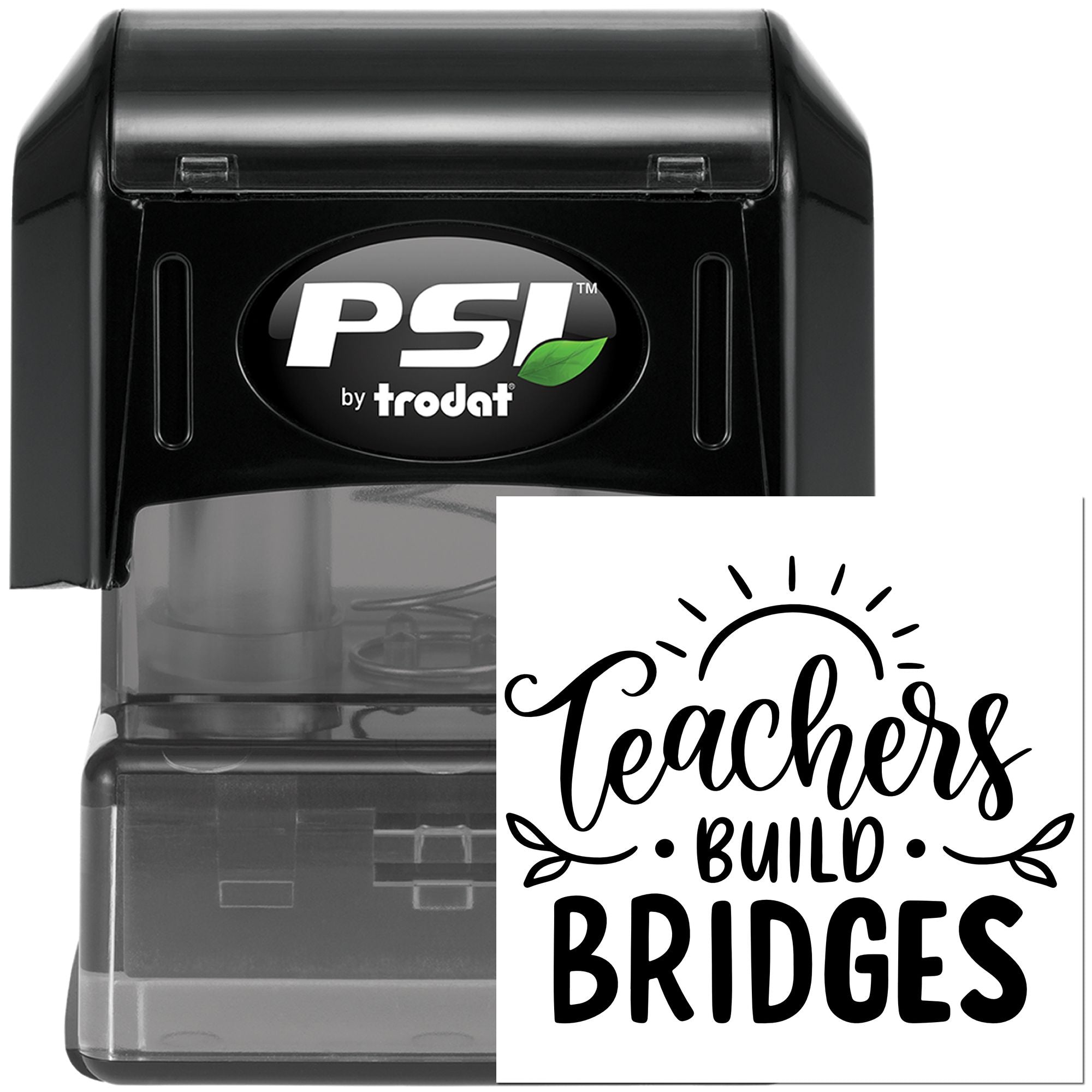 Pre-Inked Teachers Build Bridges Card Making Stamp