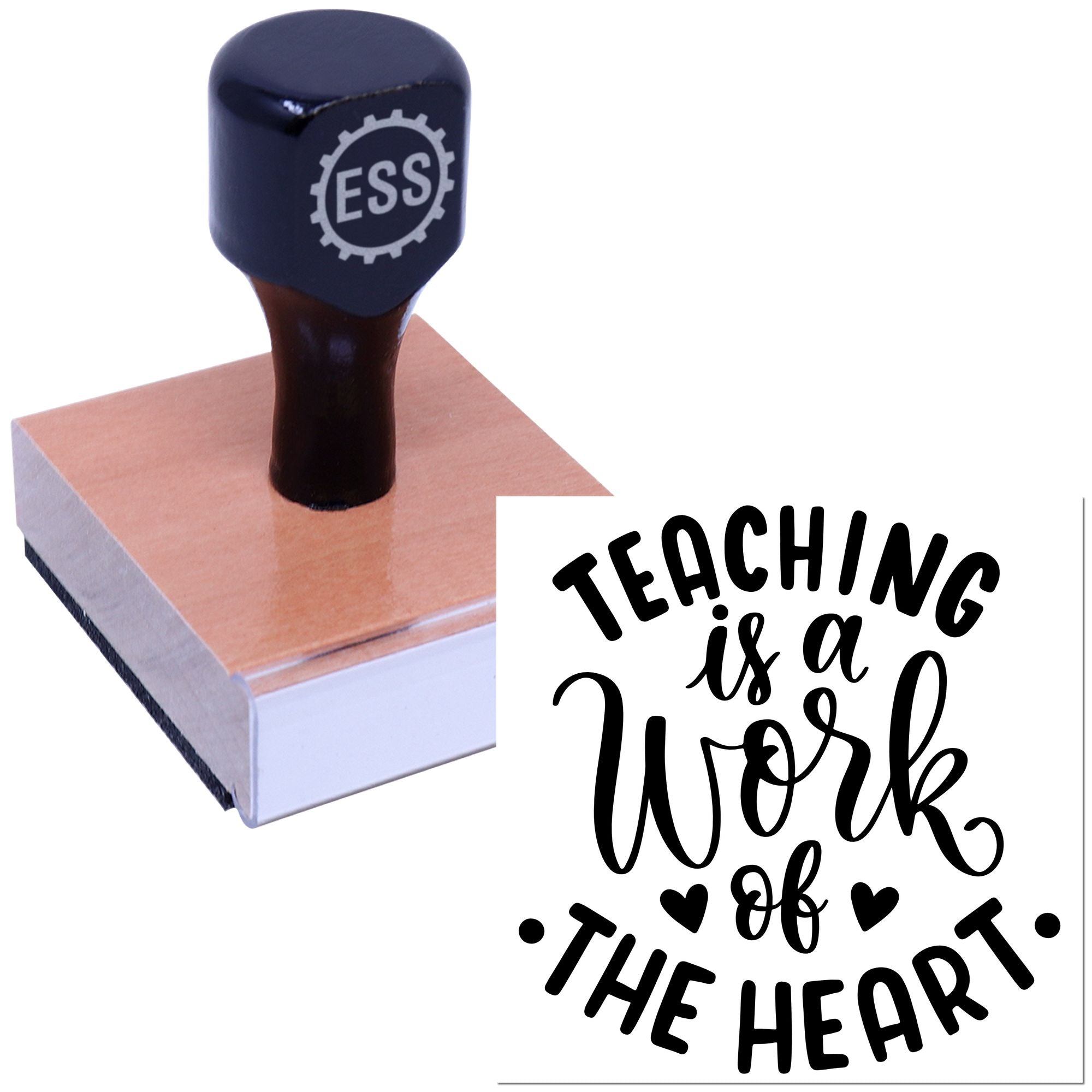 Heart-Centered Education Journaling Rubber Stamp