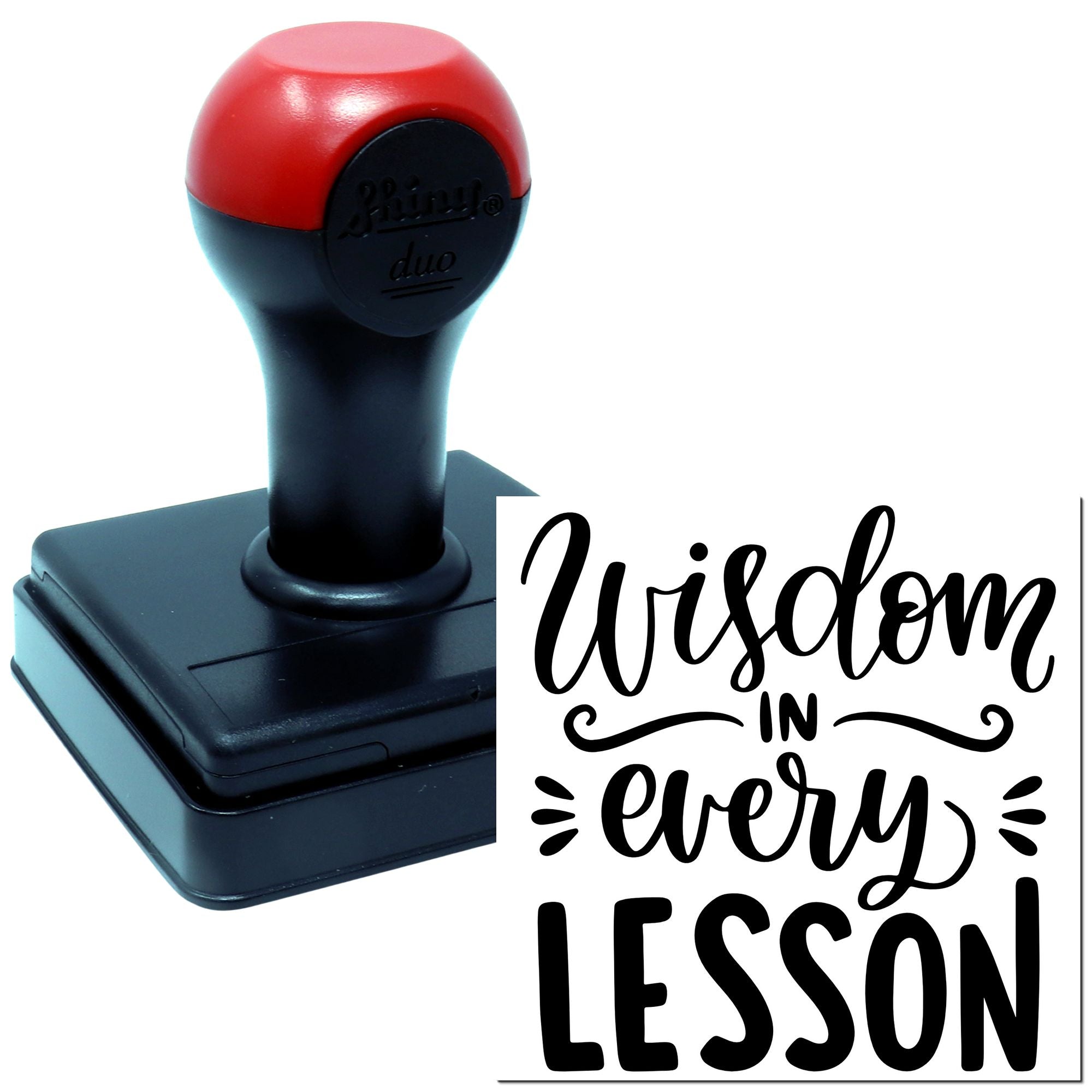 Duo Wisdom In Every Bright Lesson Hand Stamp
