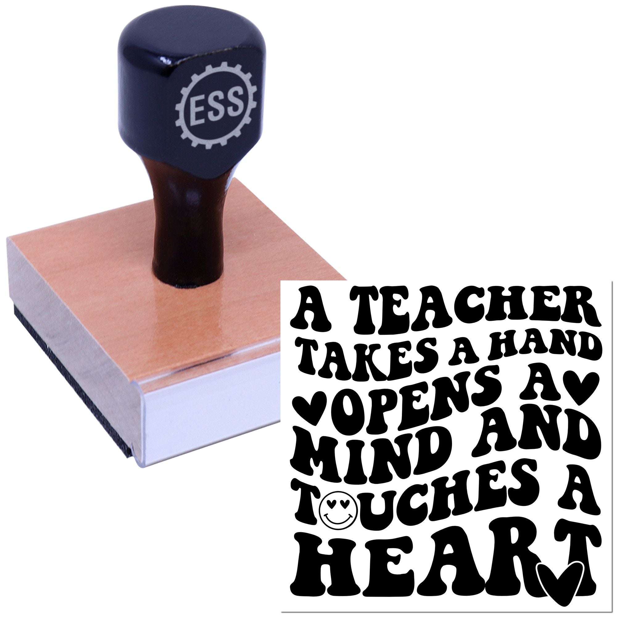 Heartfelt Teacher Tribute Tag Rubber Stamp