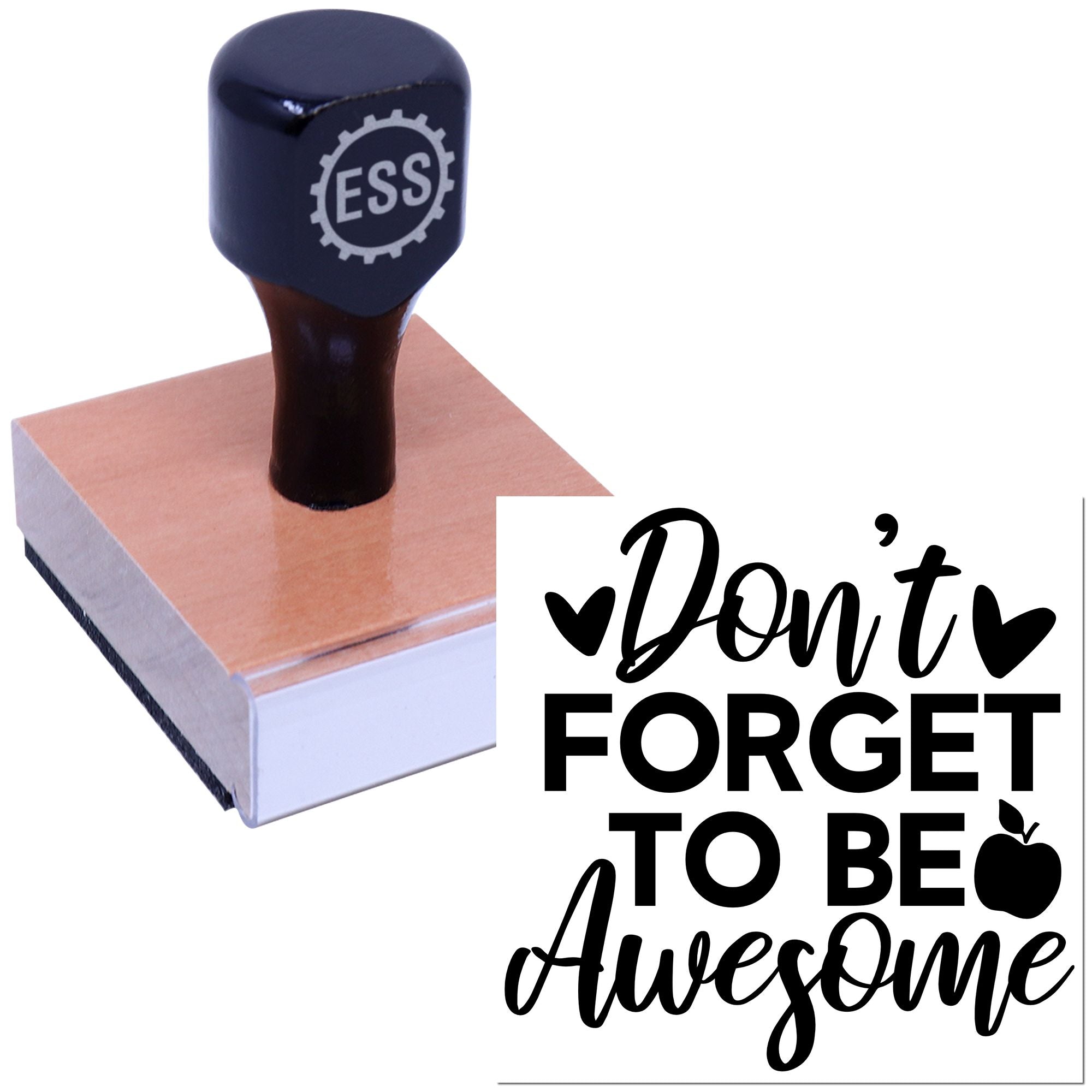 Be Awesome Reminder Scrapbooking Rubber Stamp
