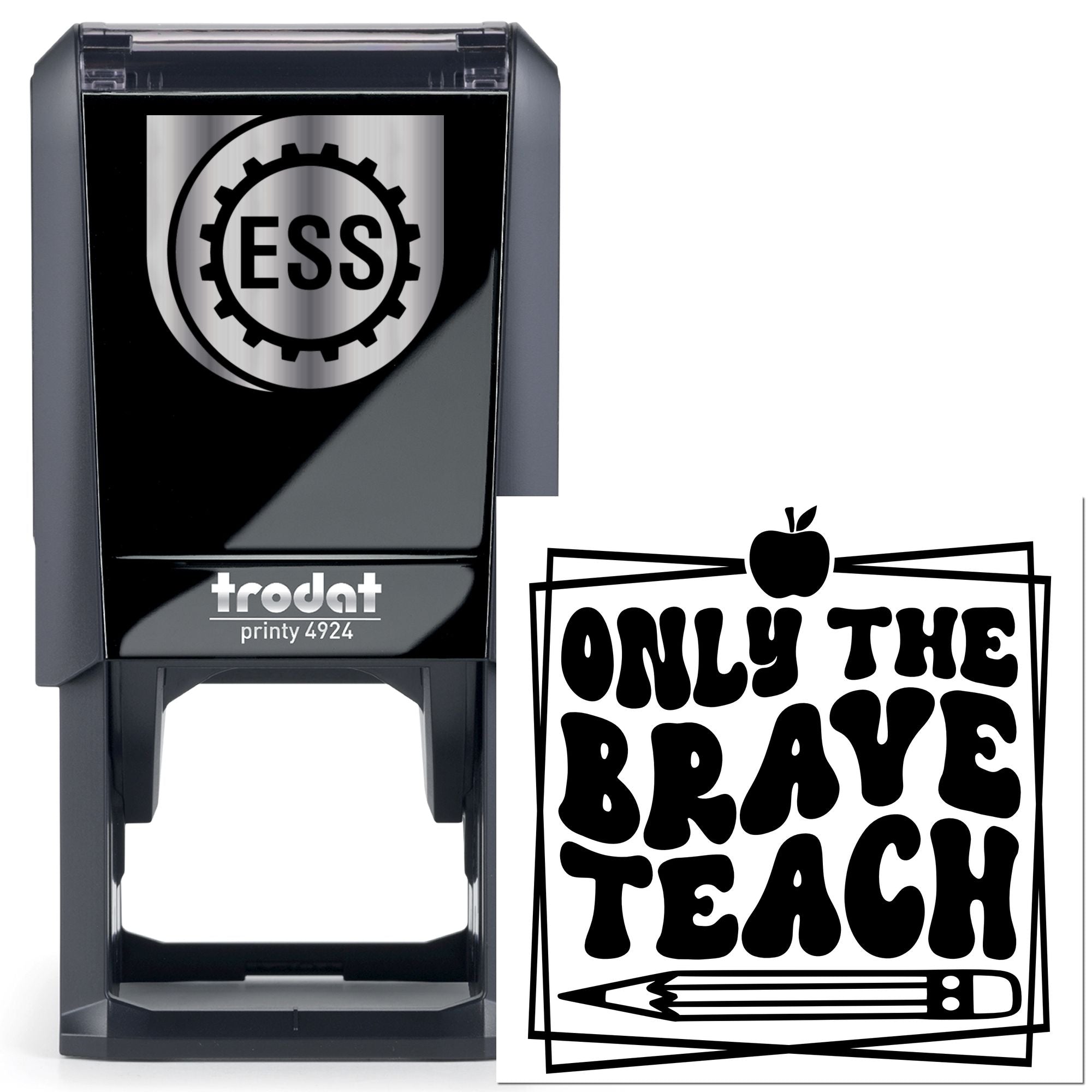 Self-Inking Brave Teach Scrapbooking Stamp