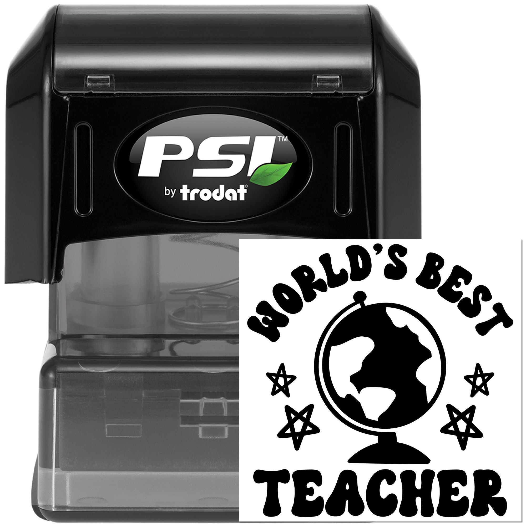 Pre-Inked World's Best Teacher Scrapbooking Stamp