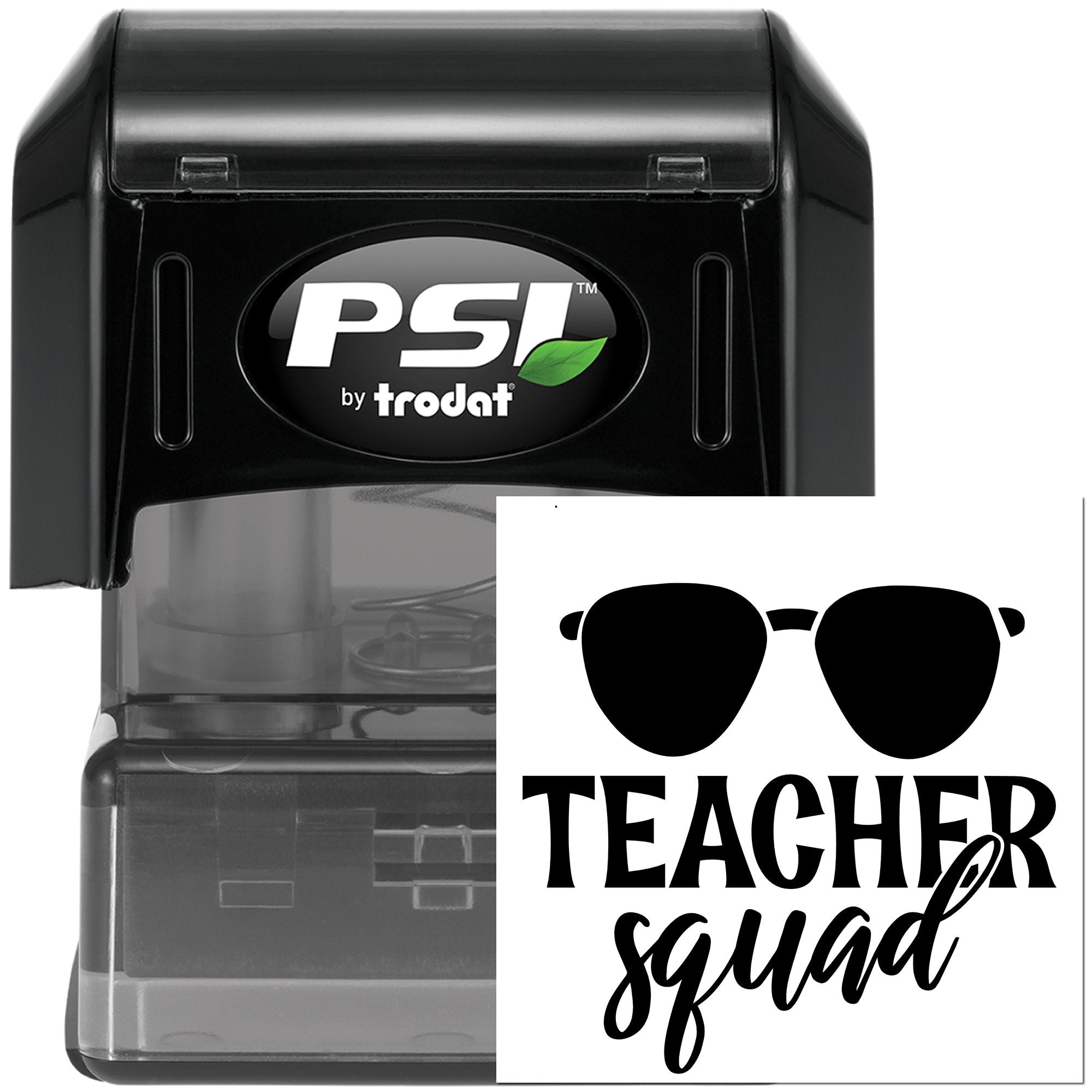 Pre-Inked Teacher Squad Sunglasses Crafting Stamp