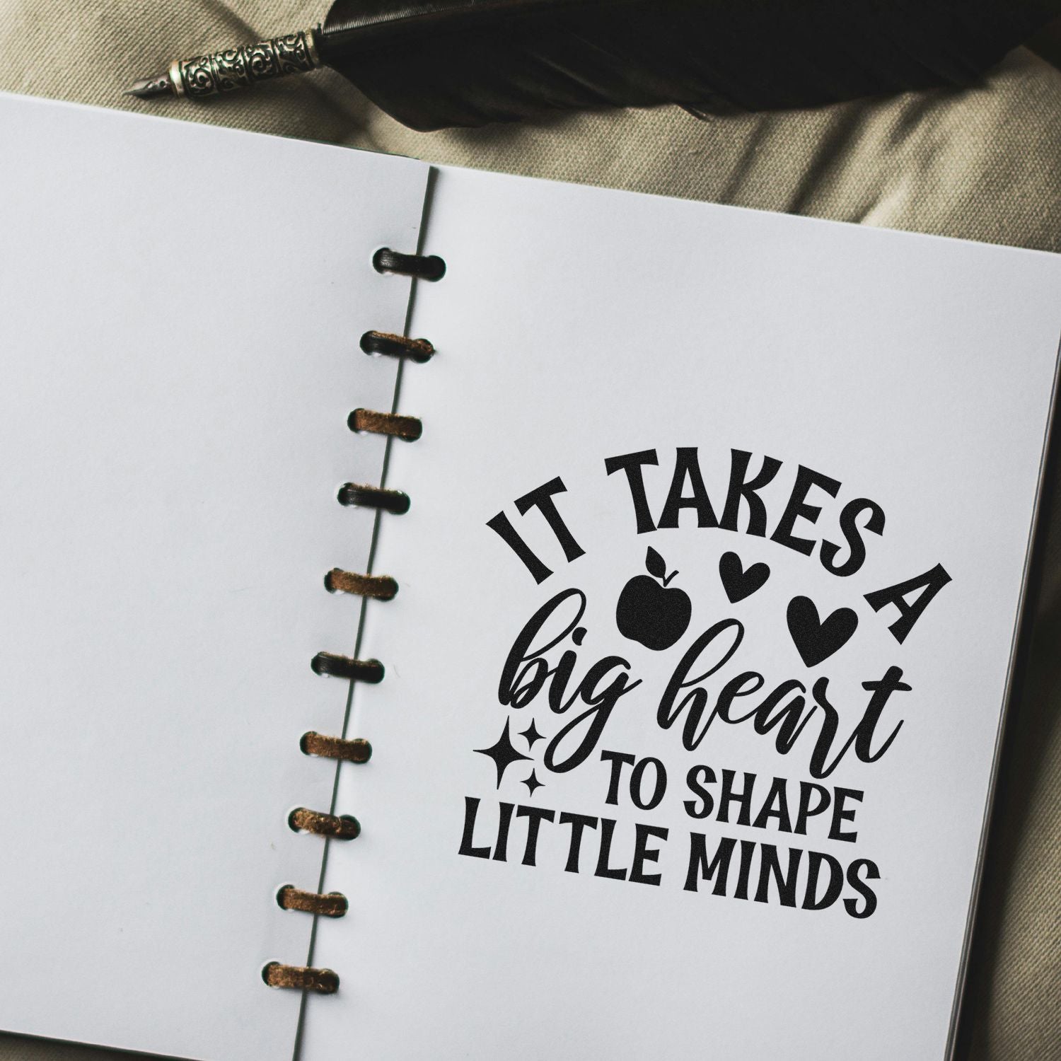 Heart Shaping Minds Cardmaking Rubber Stamp