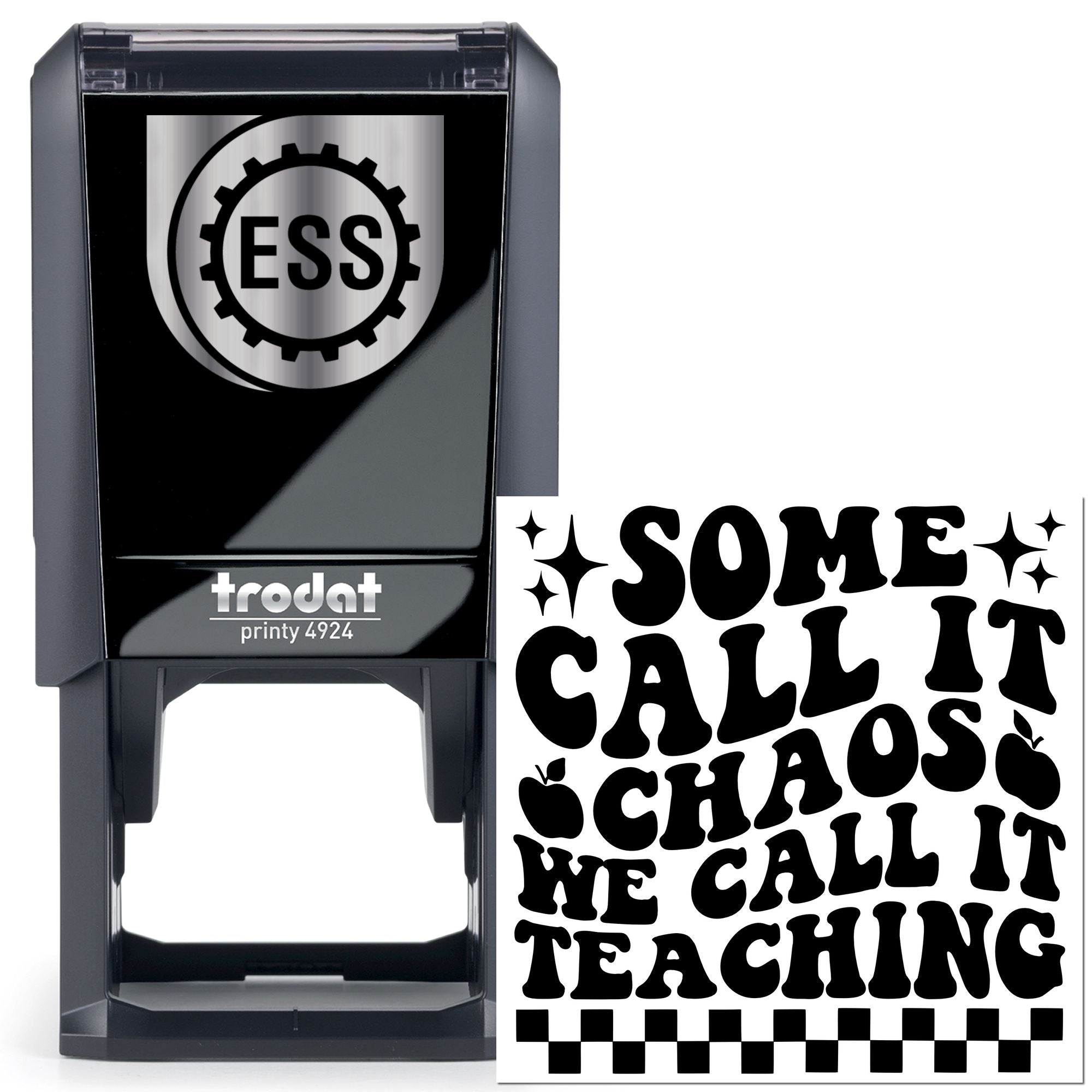 Self-Inking Teaching Chaos Mini Card Stamp