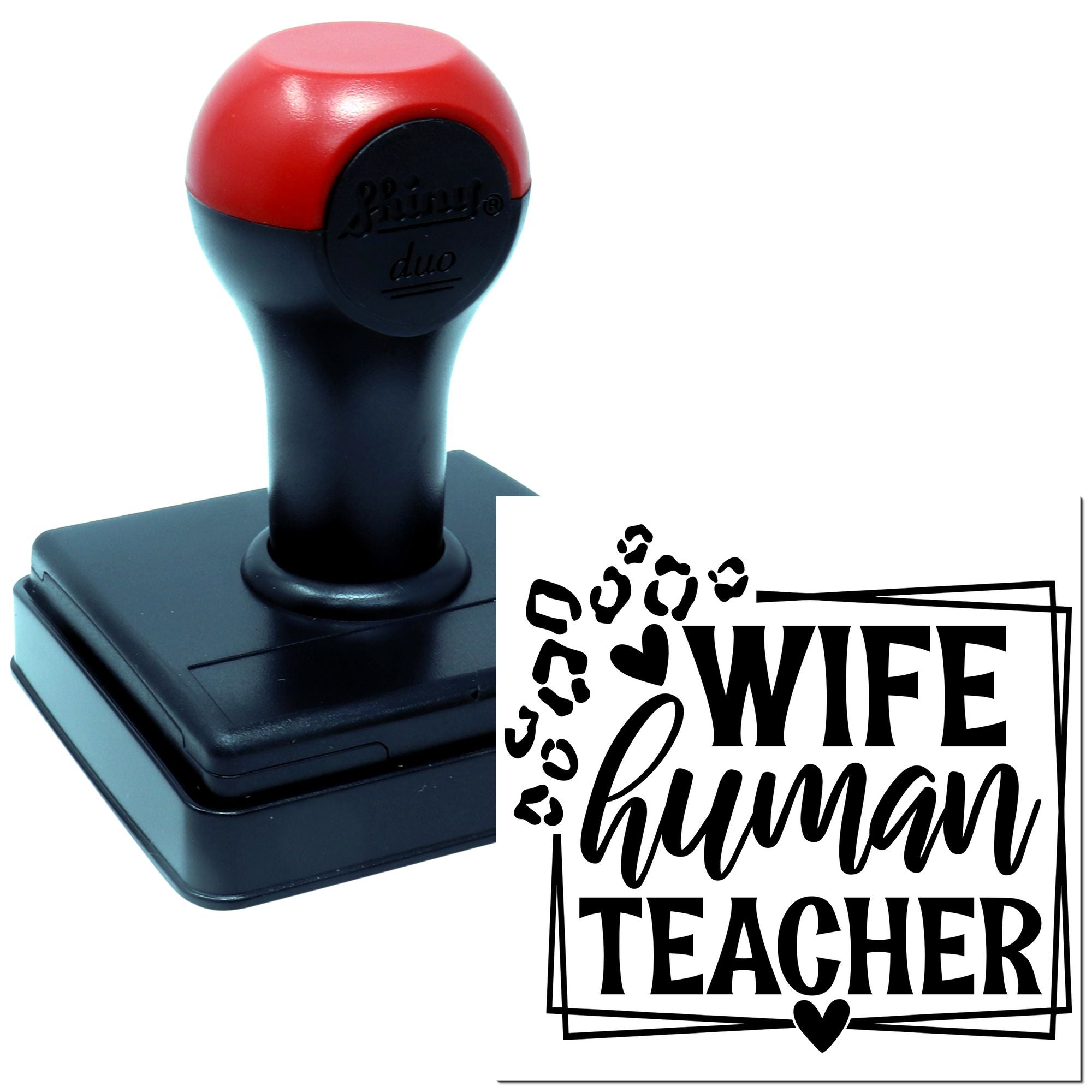 Duo Leopard Hearted Wife Human Teacher Hand Stamp