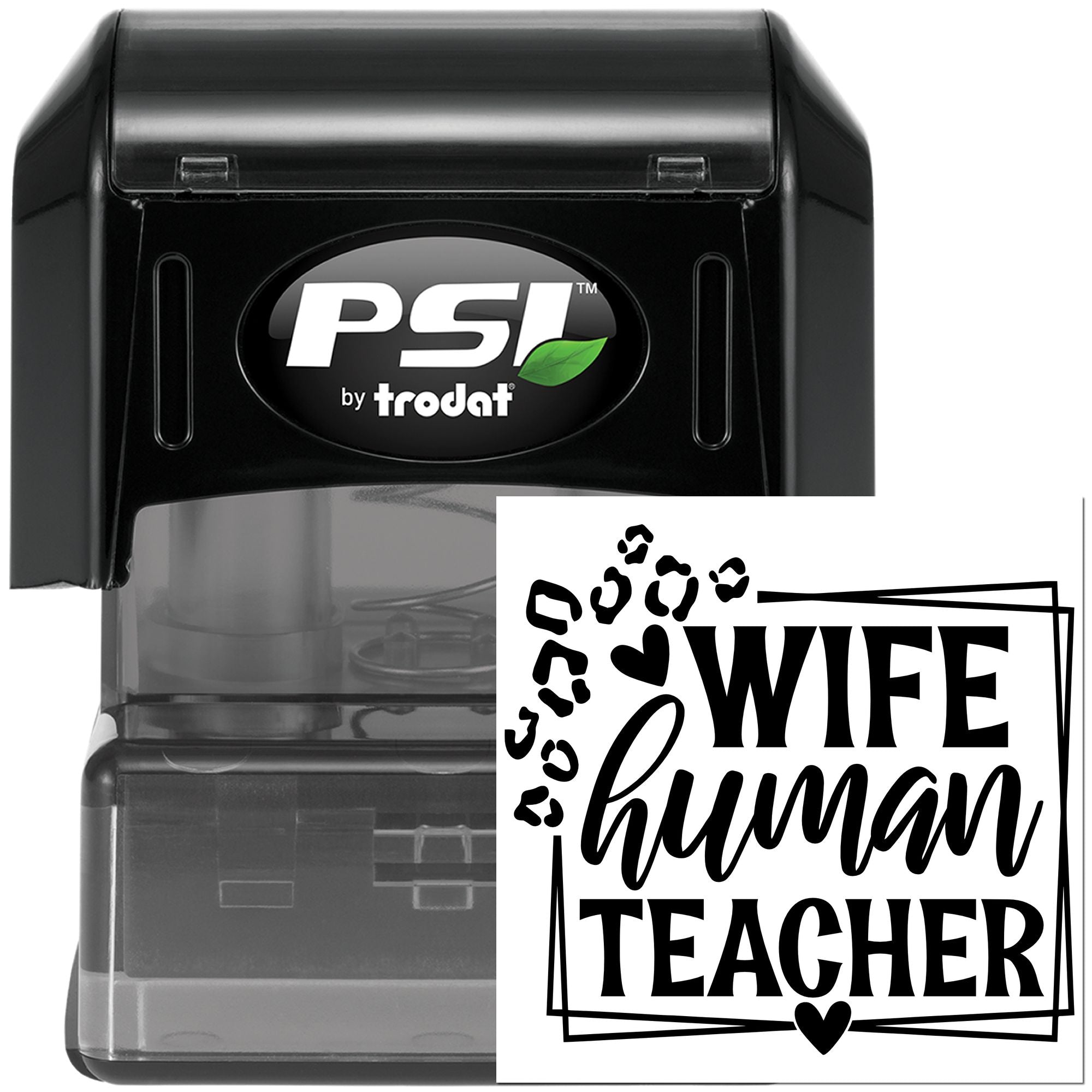 Pre-Inked Wife Human Teacher Favor Tag Stamp