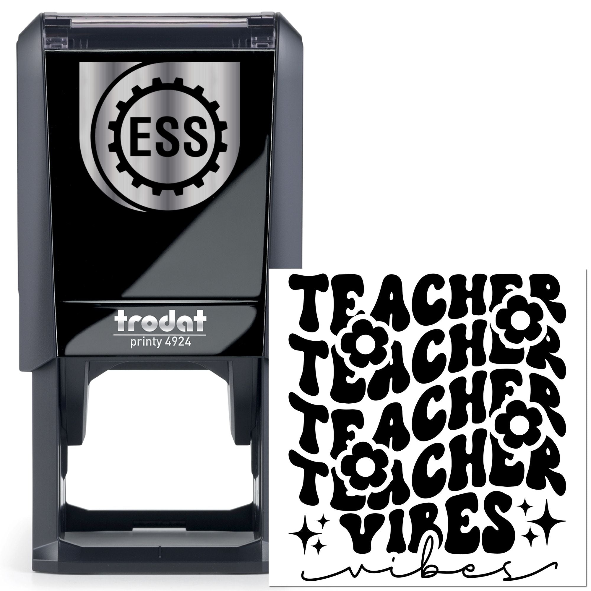 Self-Inking Teacher Vibes Scrapbooking Stamp