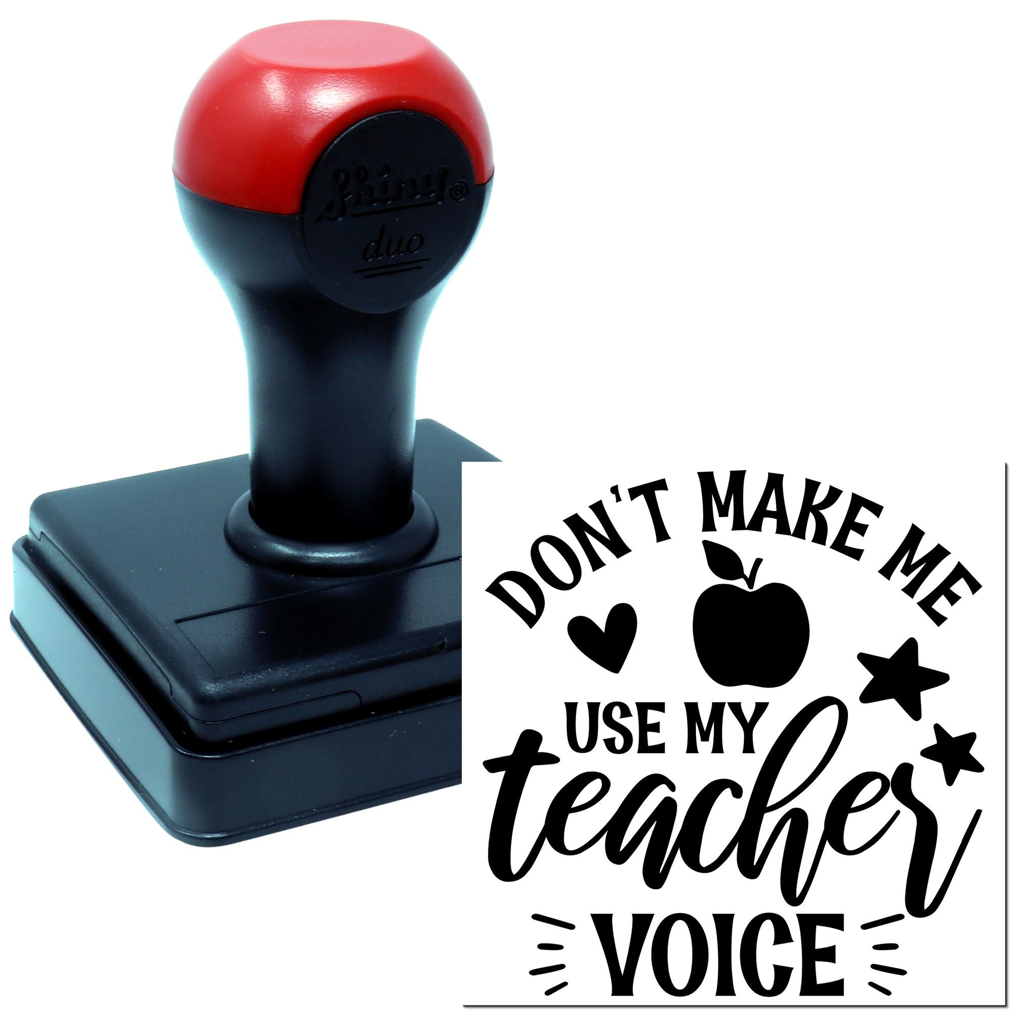 Duo Warning Activating My Teacher Voice Hand Stamp